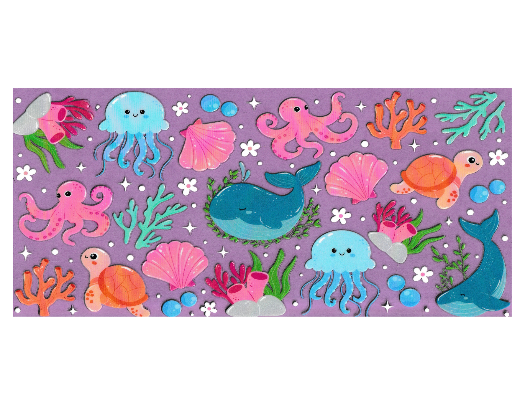 16oz Cup Wrap Sea Animals