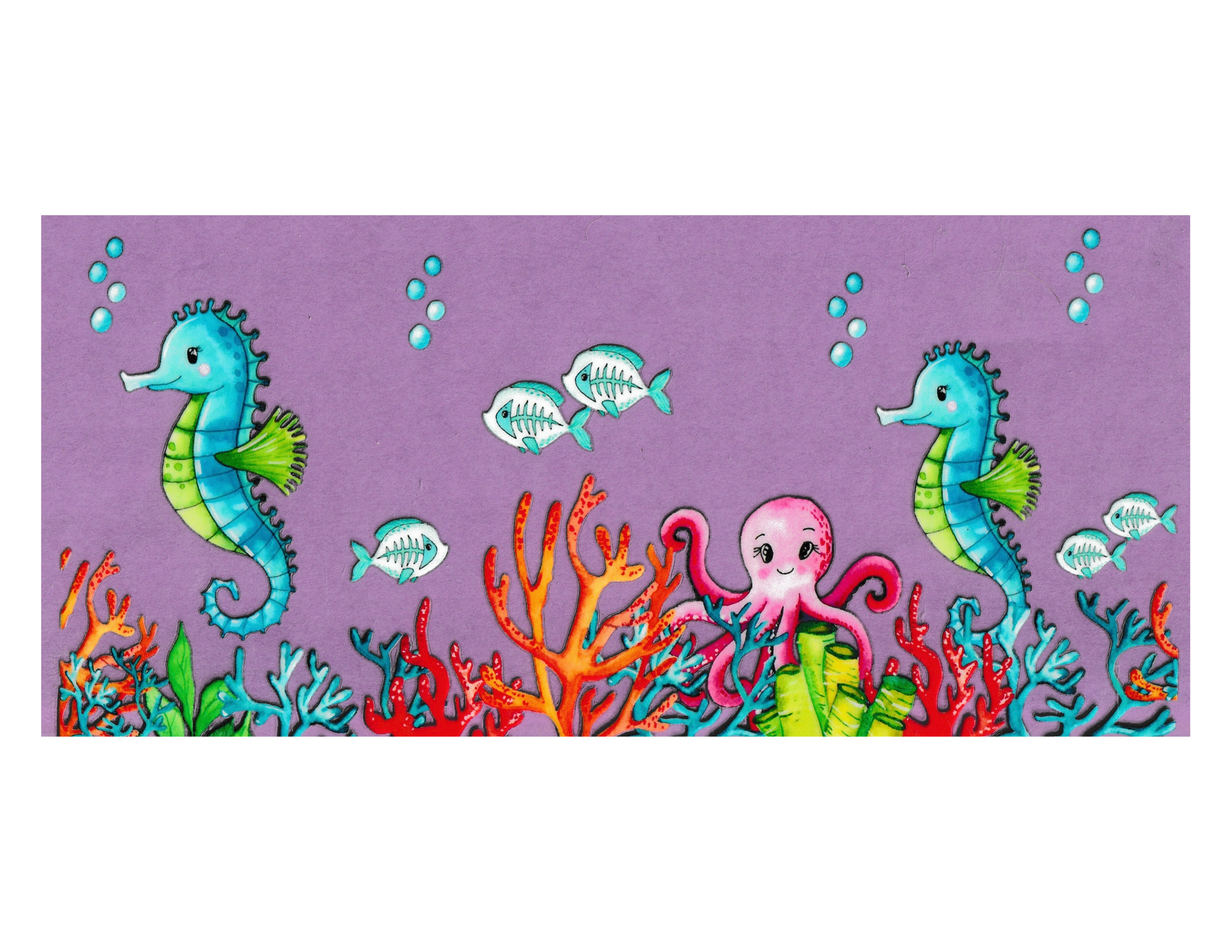16oz Cup Wrap Sea Animals