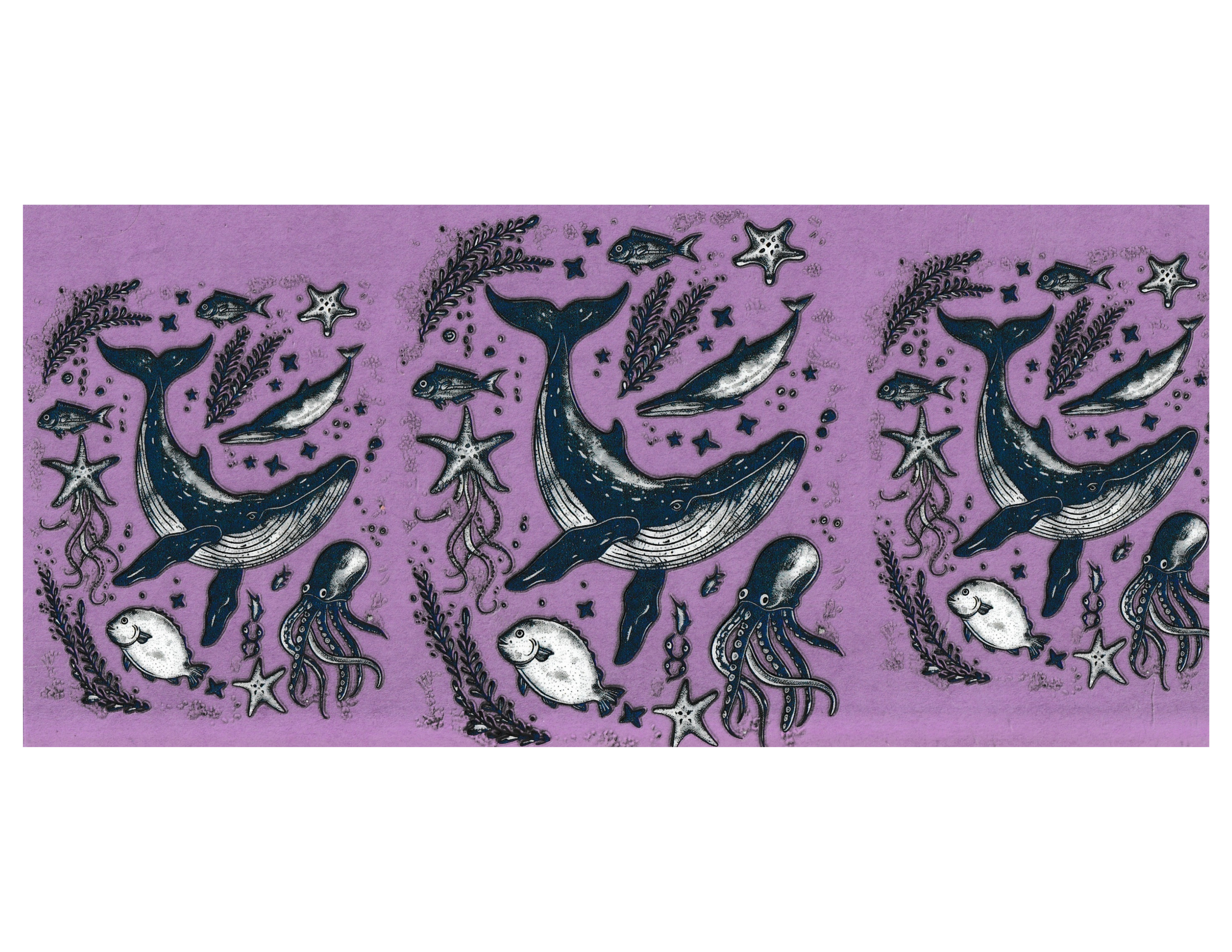 16oz Cup Wrap Sea Animals