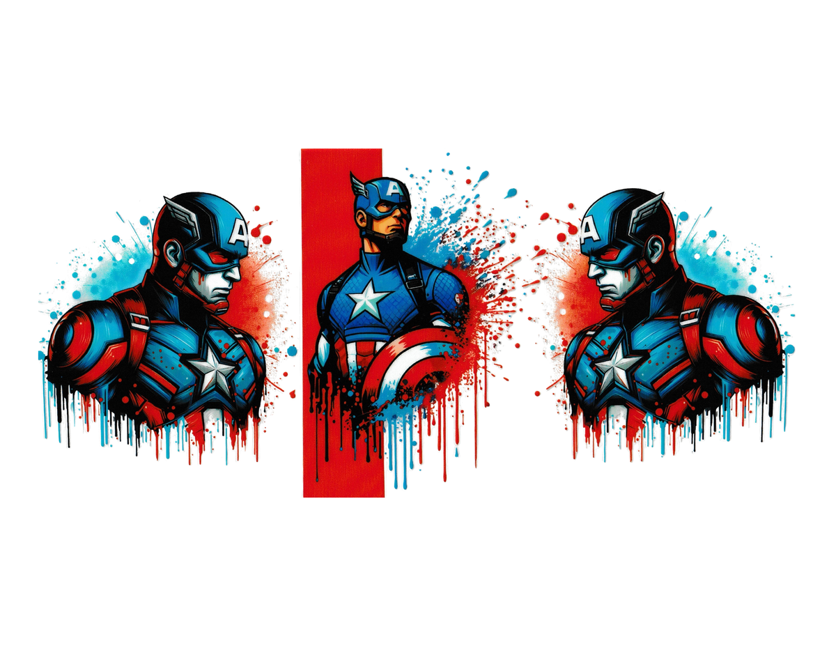 16oz Cup Wrap Captain America