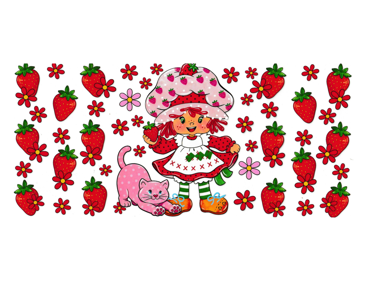 16oz Cup Wrap Strawberry Shortcake