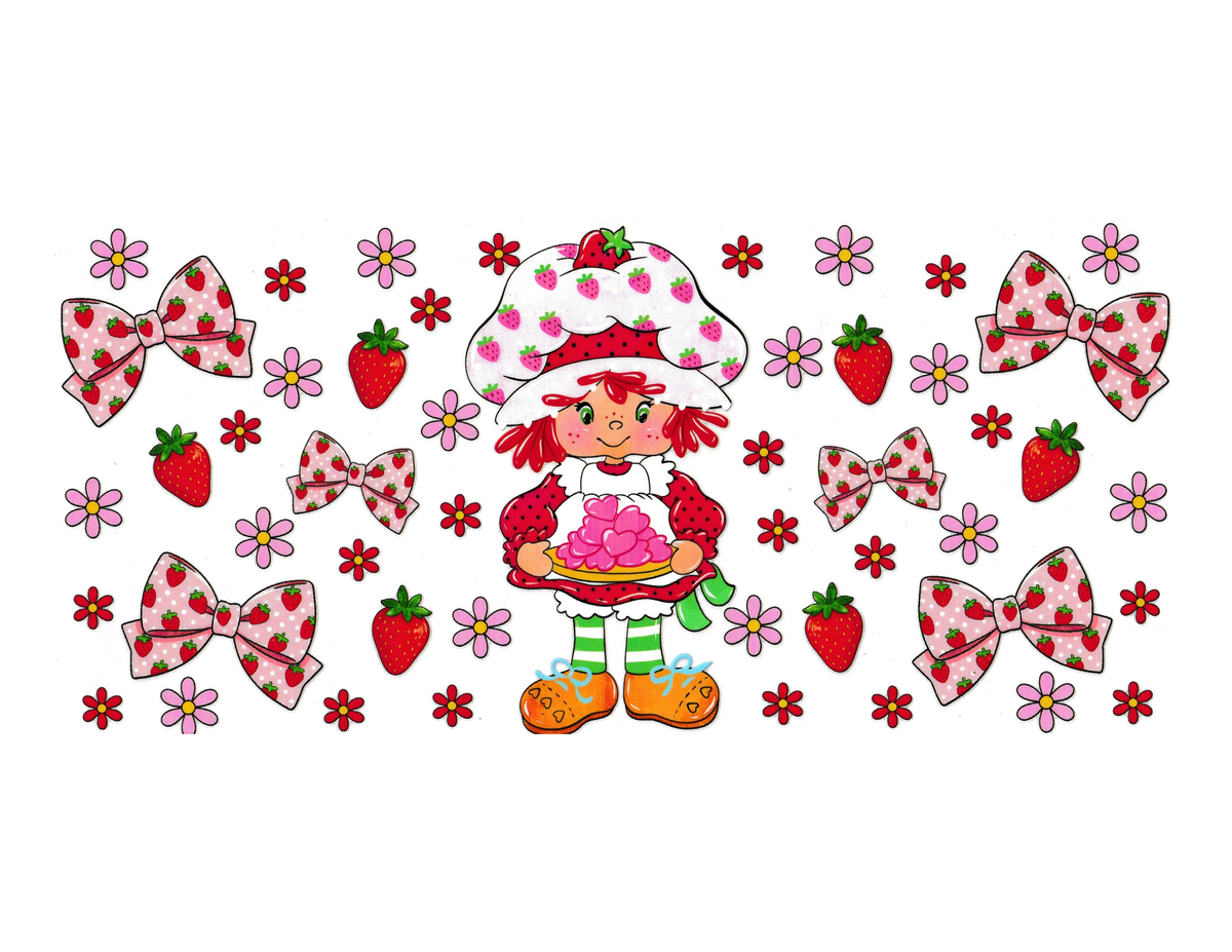 16oz Cup Wrap Strawberry Shortcake