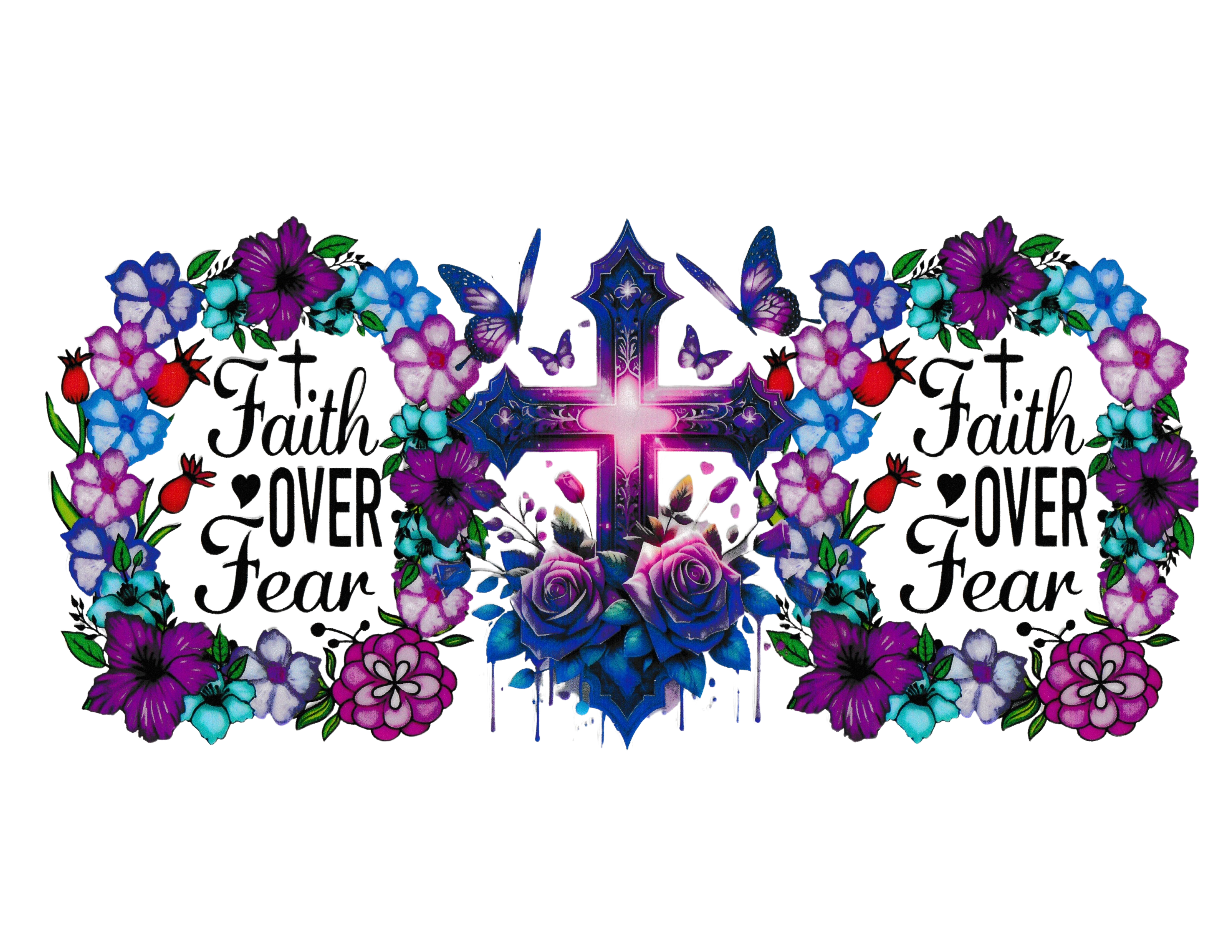 16oz Cup Wrap Faith over Fear