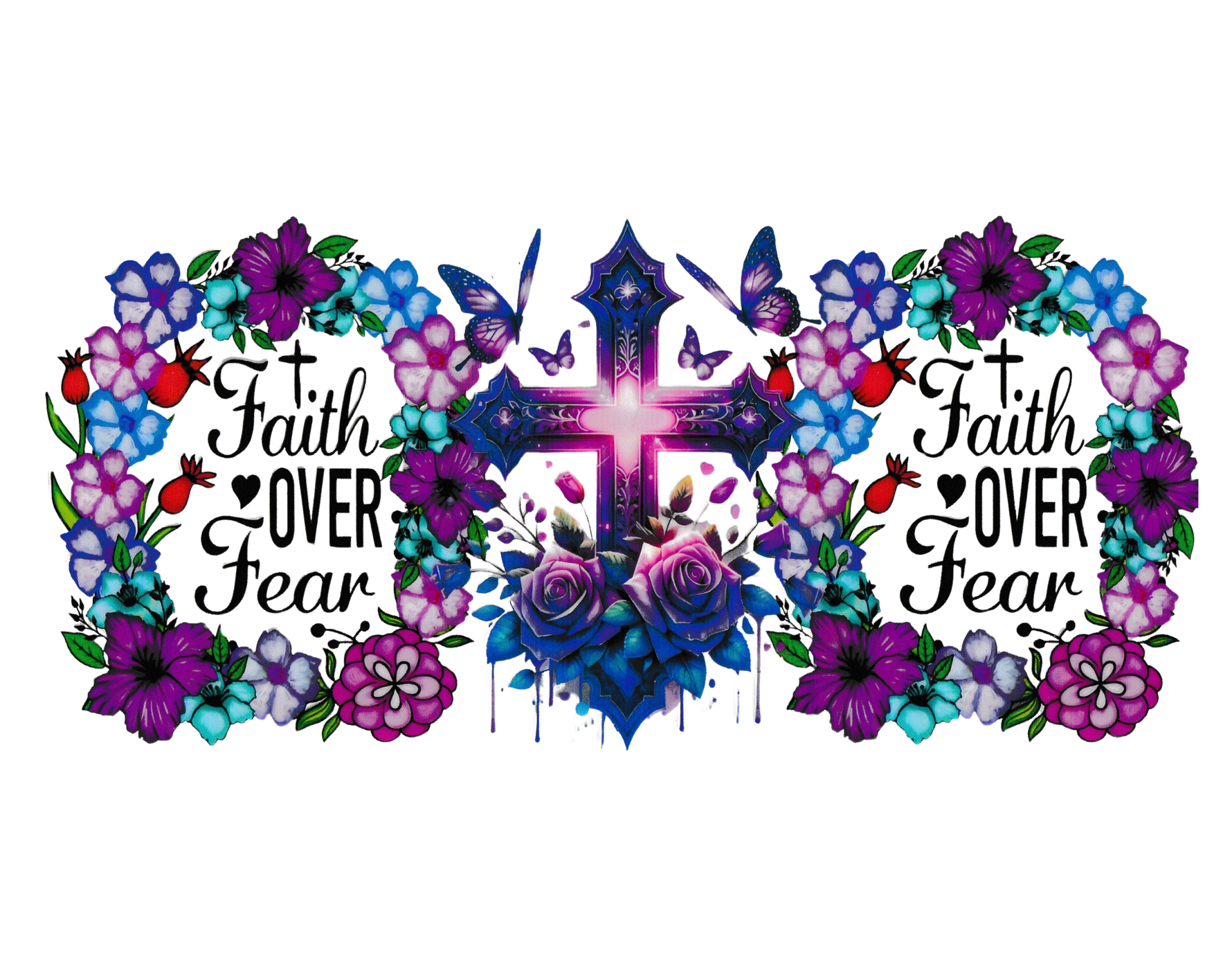 16oz Cup Wrap Faith over Fear