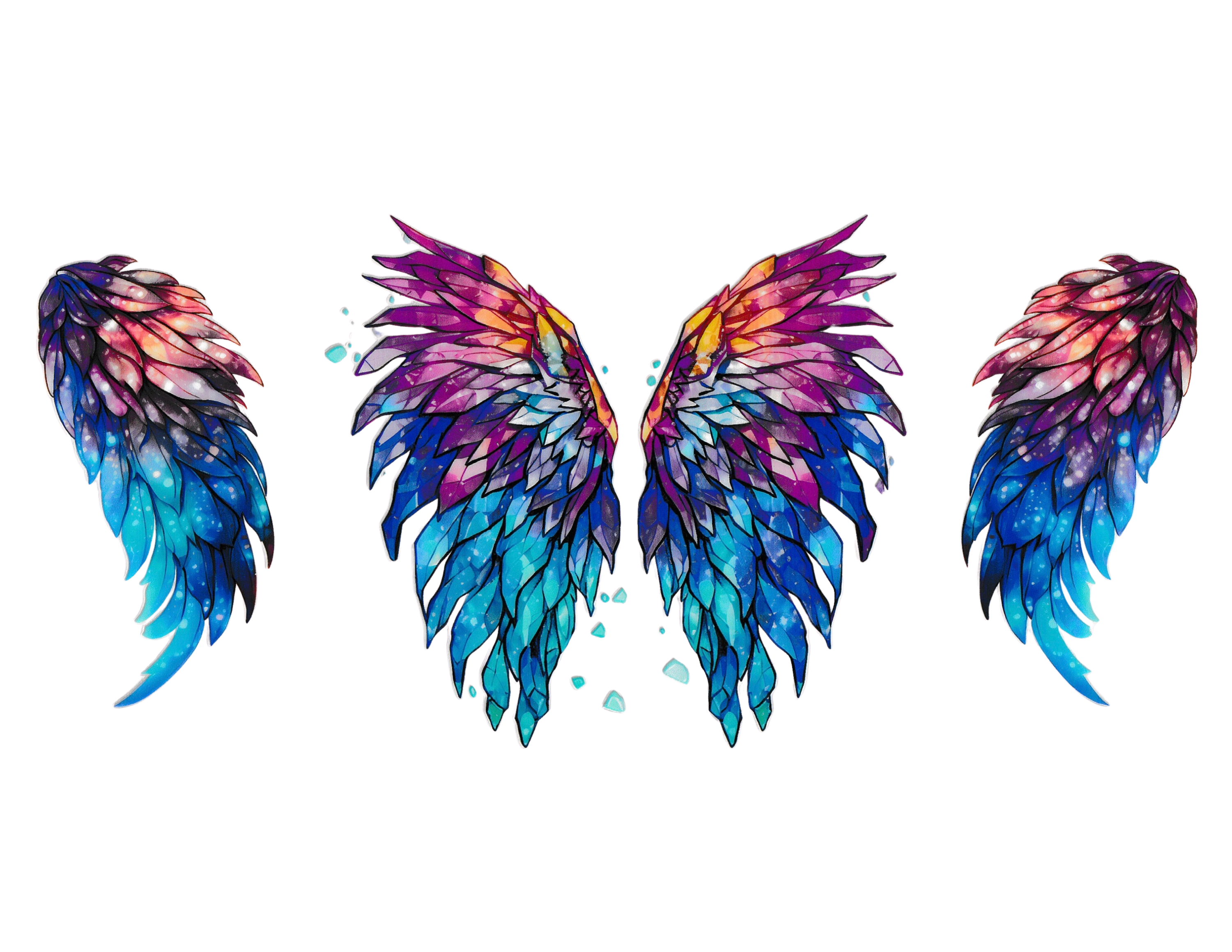 16oz Cup Wrap Angel Wings