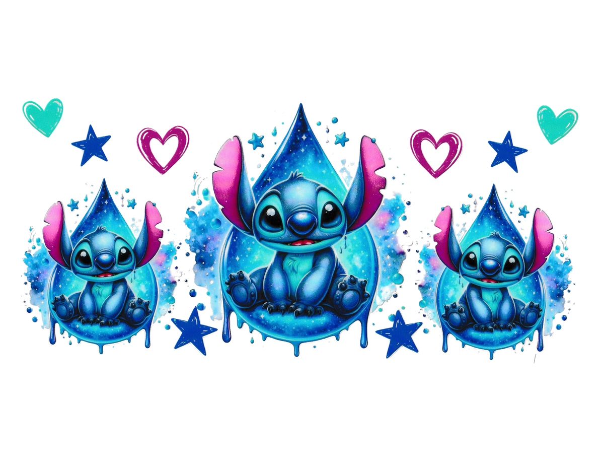 16oz Cup Wrap Blue Alien
