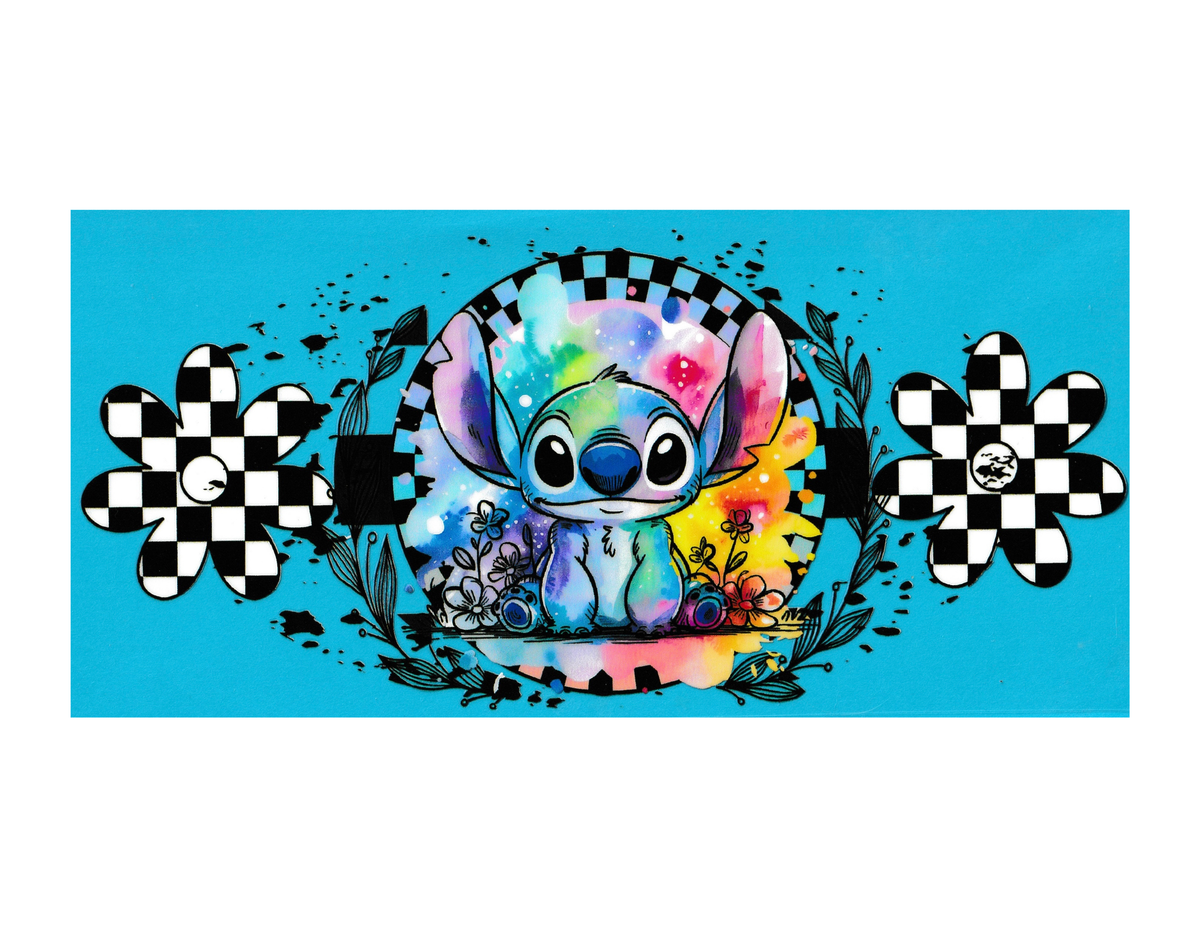 16oz Cup Wrap Blue Alien