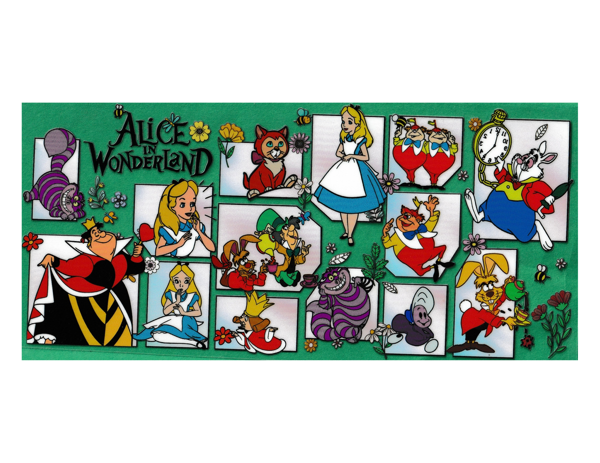 16oz Cup Wrap Alice in Wonderland
