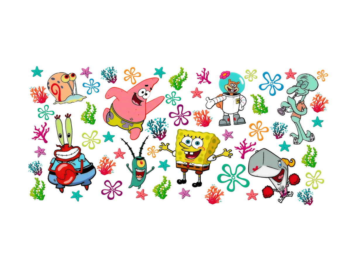 16oz Cup Wrap SpongeBob