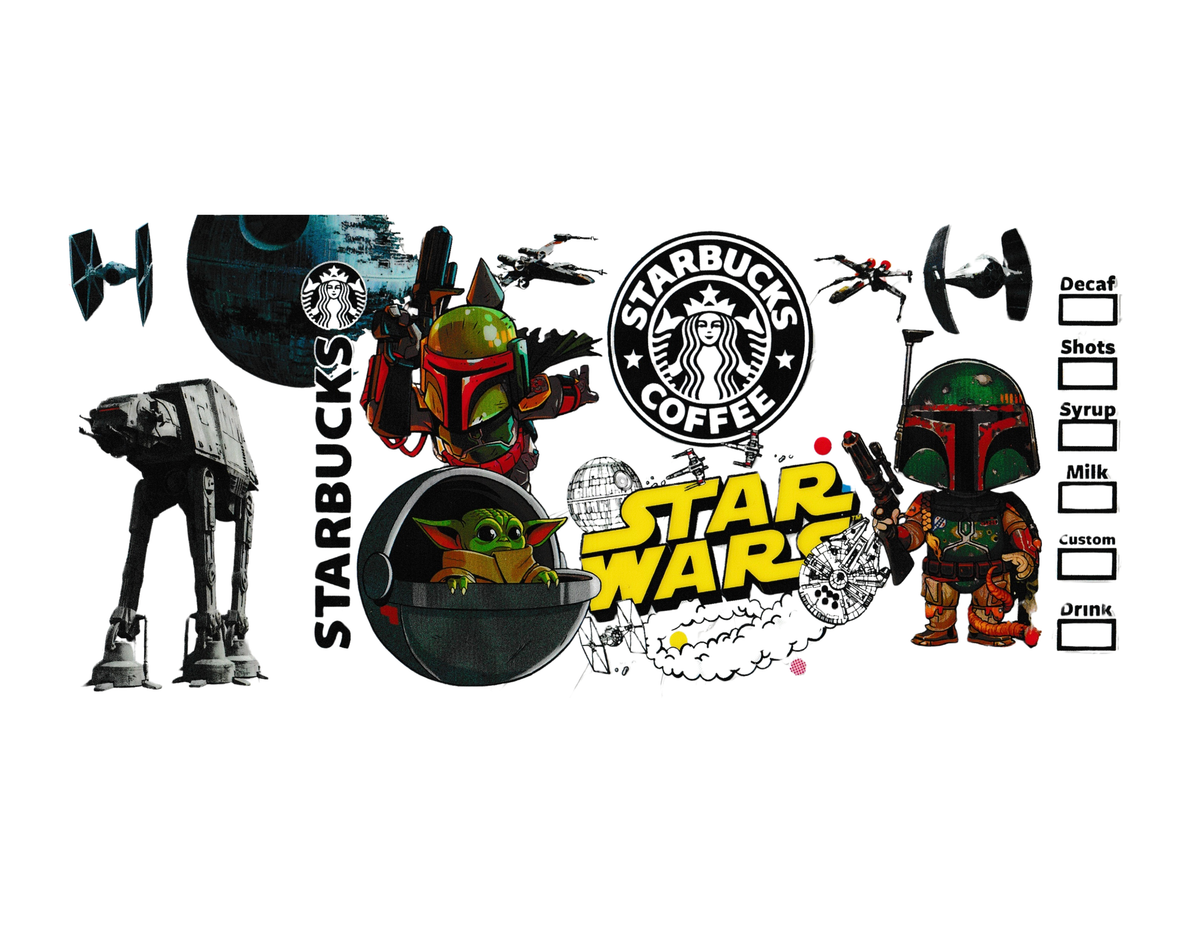 16oz Cup Wraps Star Wars