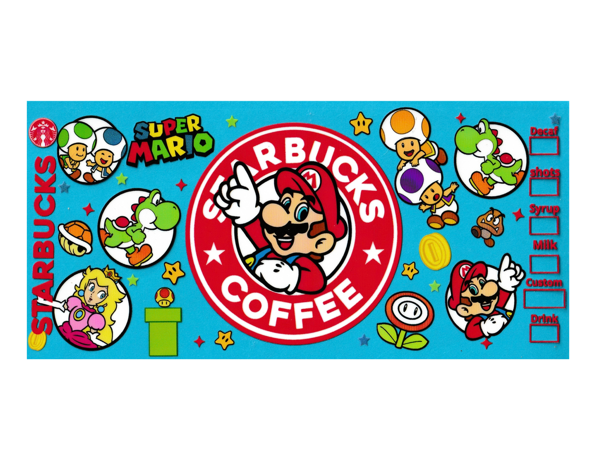 16oz Cup Wrap Mario