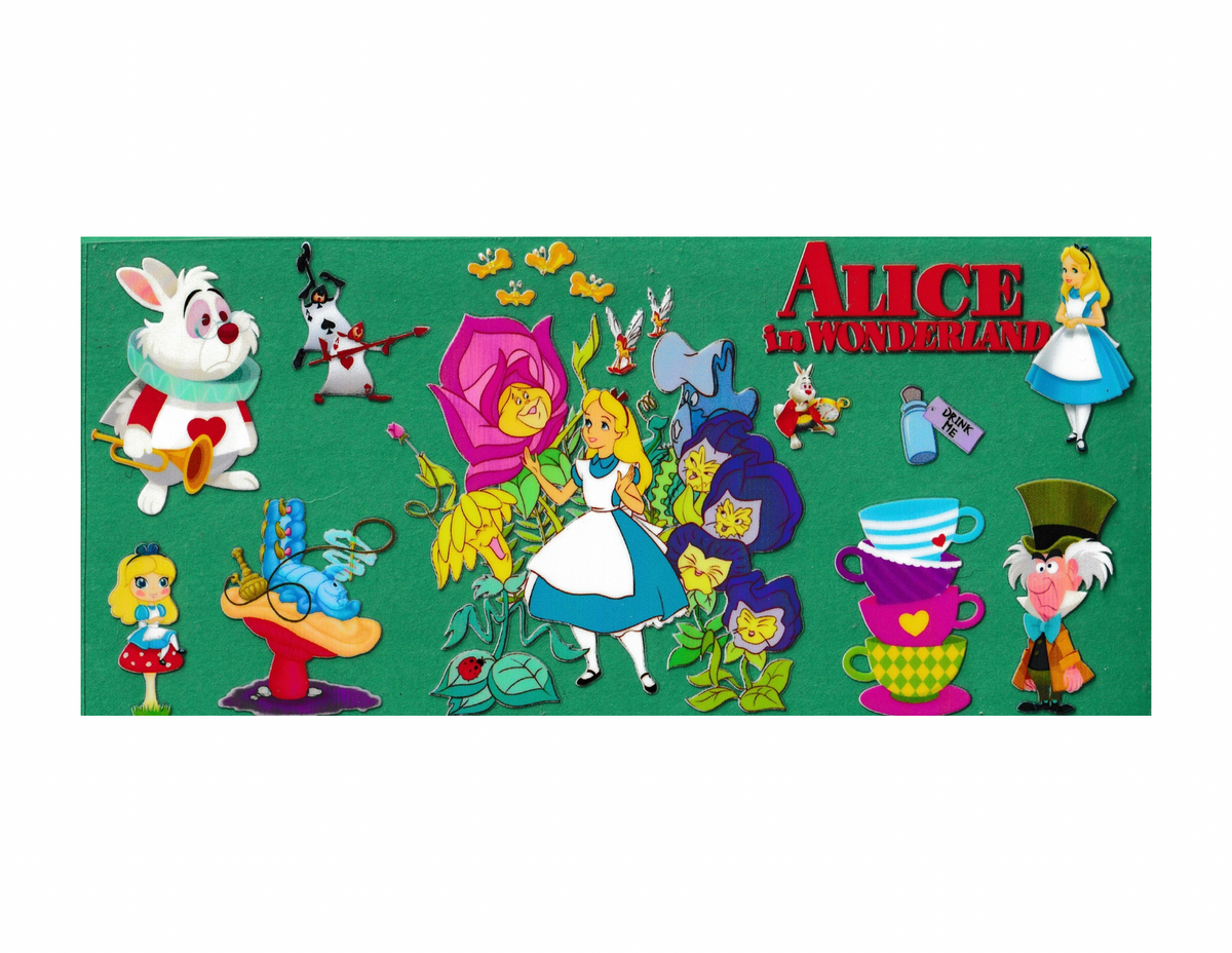 16oz Cup Wrap Alice in Wonderland