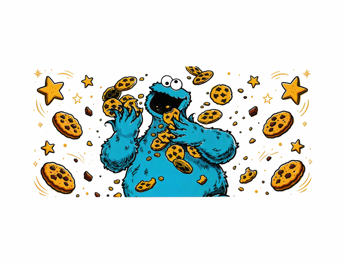 16oz Cup Wrap Cookie Monster