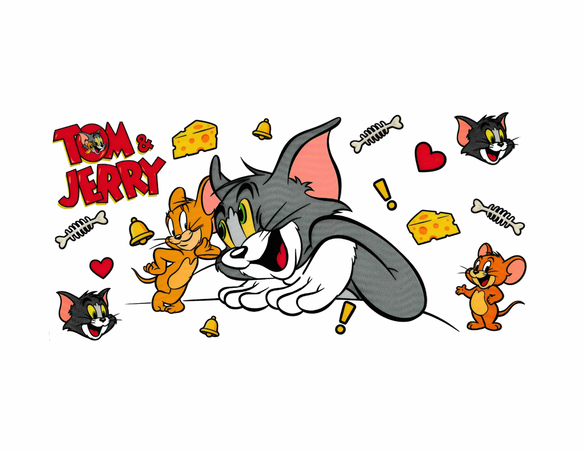 16oz Cup Wrap Tom and Jerry