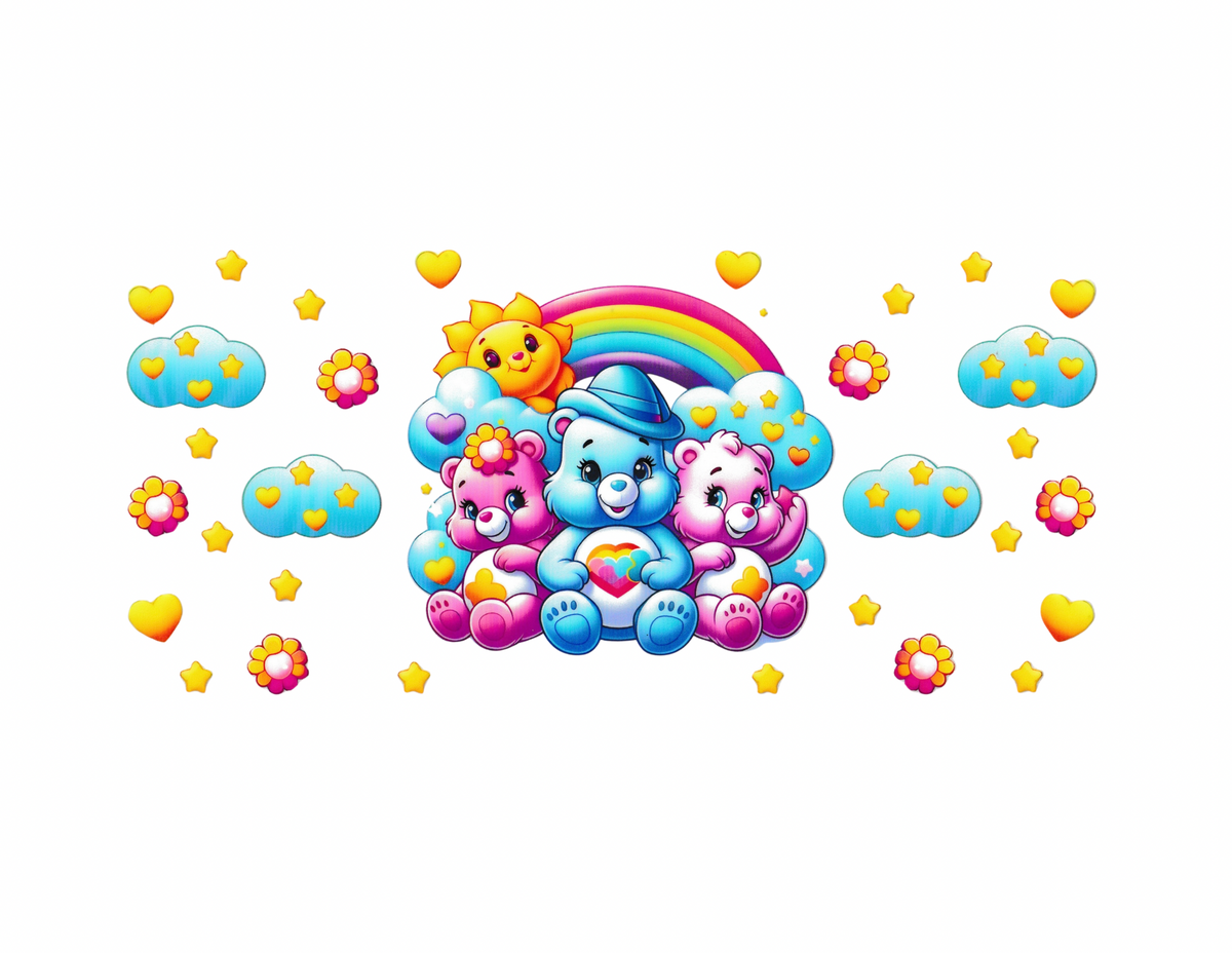 16oz Cup Wrap Care Bear