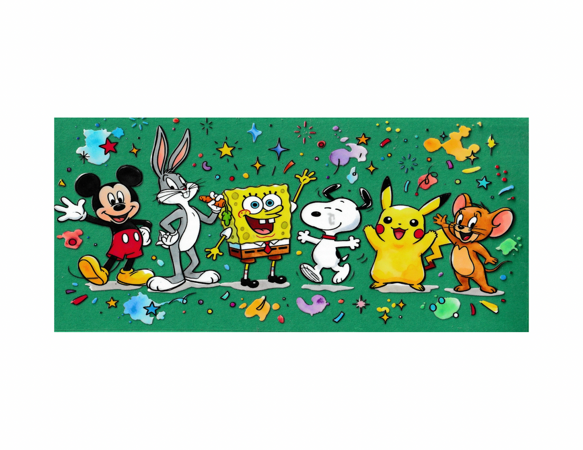 16oz Cup Wrap Multiple Characters