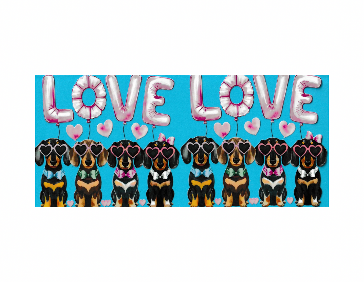 16oz Cup Wrap Love and Dogs