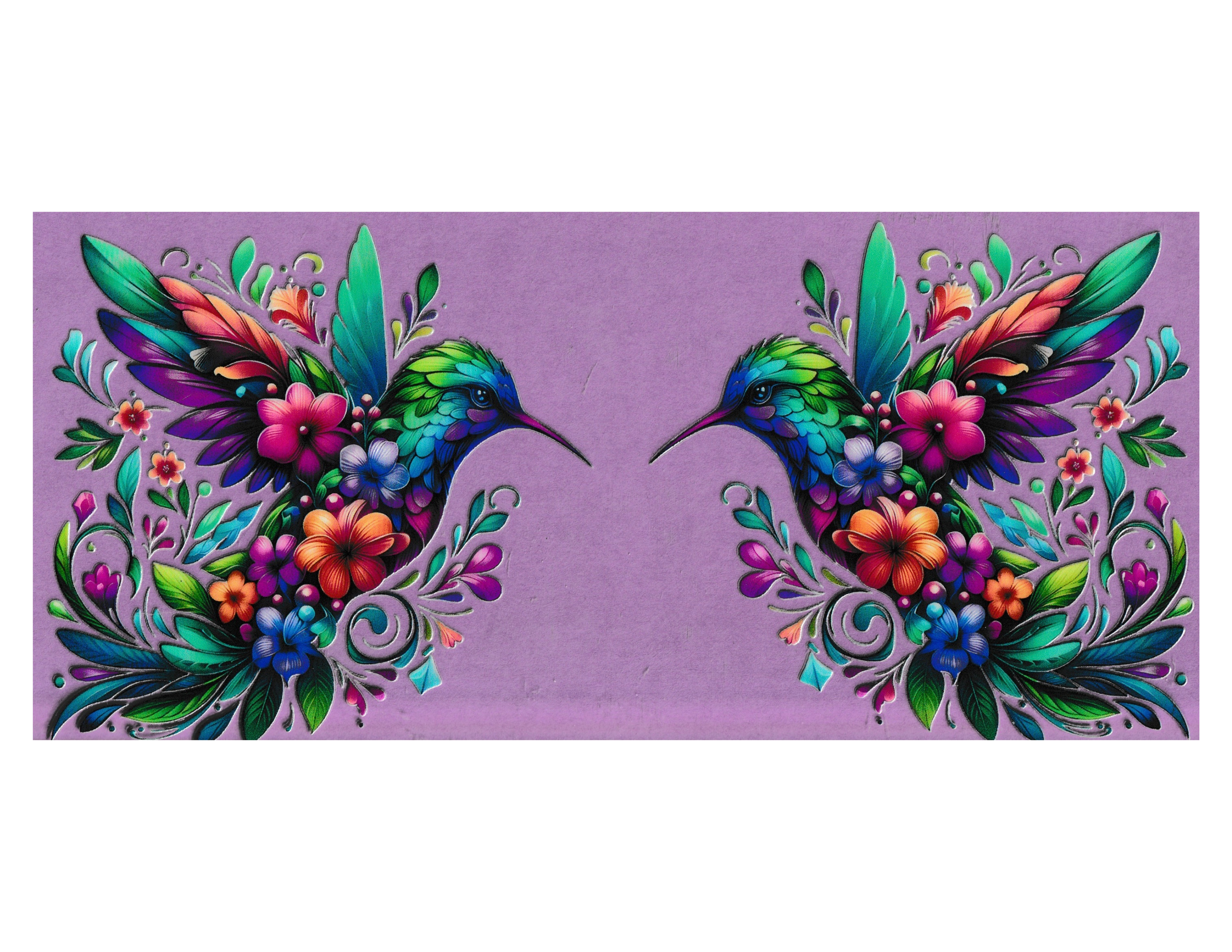 16oz Cup Wrap Hummingbird