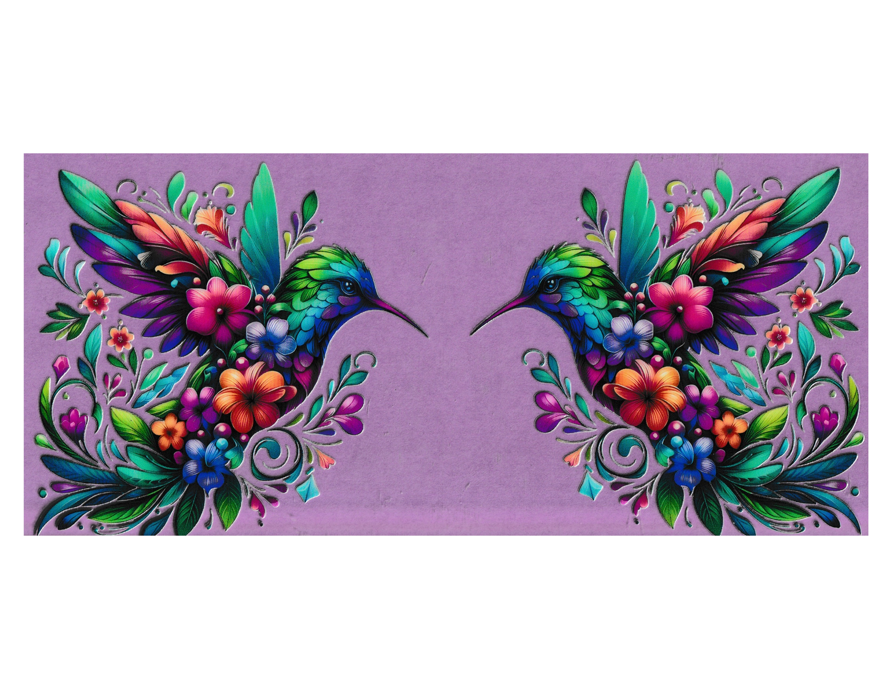 16oz Cup Wrap Hummingbird