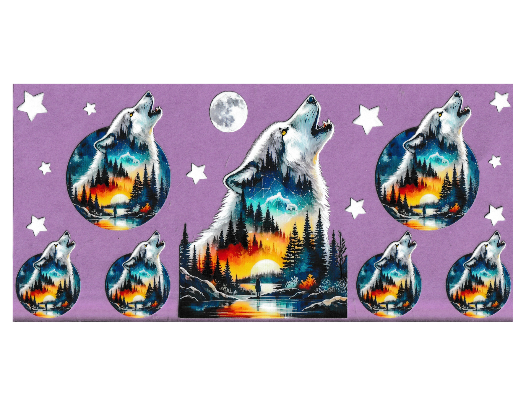 16oz Cup Wrap Wolves