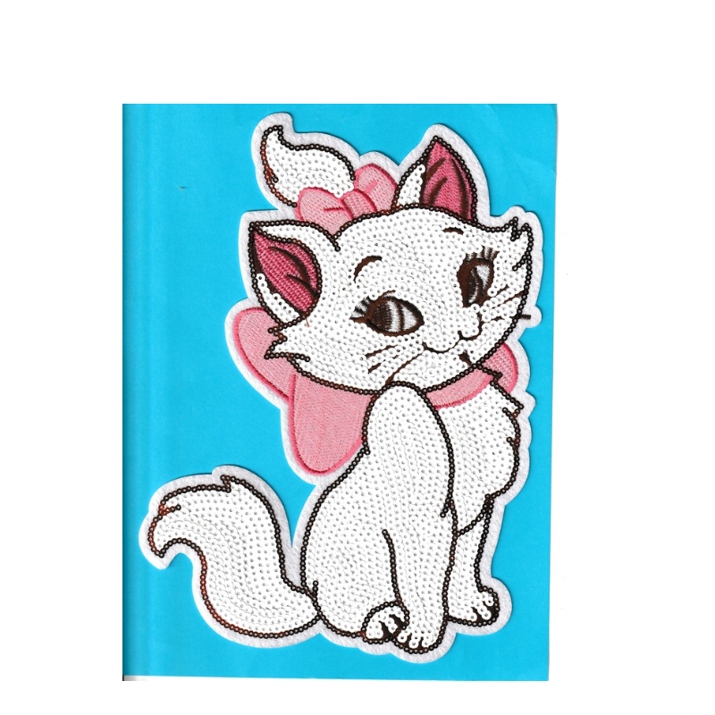 Cartoon Cat Heart Sequins