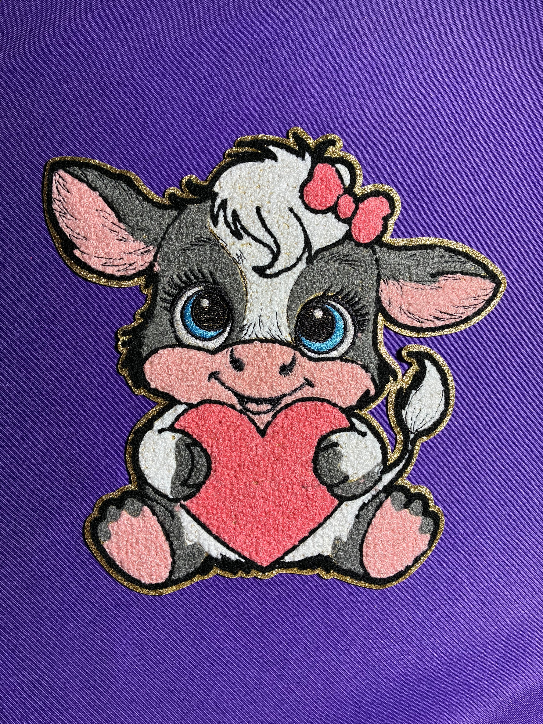 Cow Chenille Patch