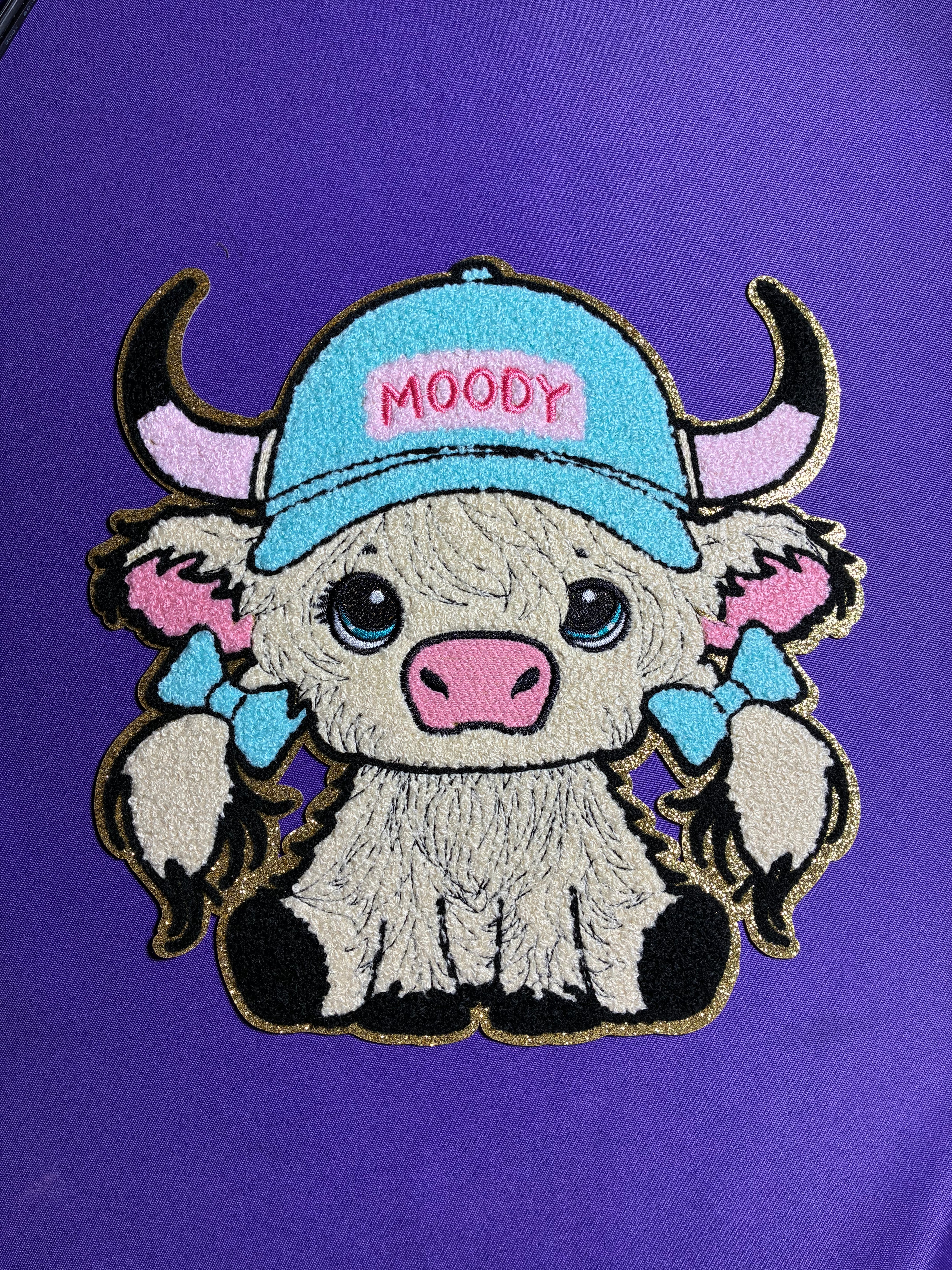Cow Moody Chenille Patch