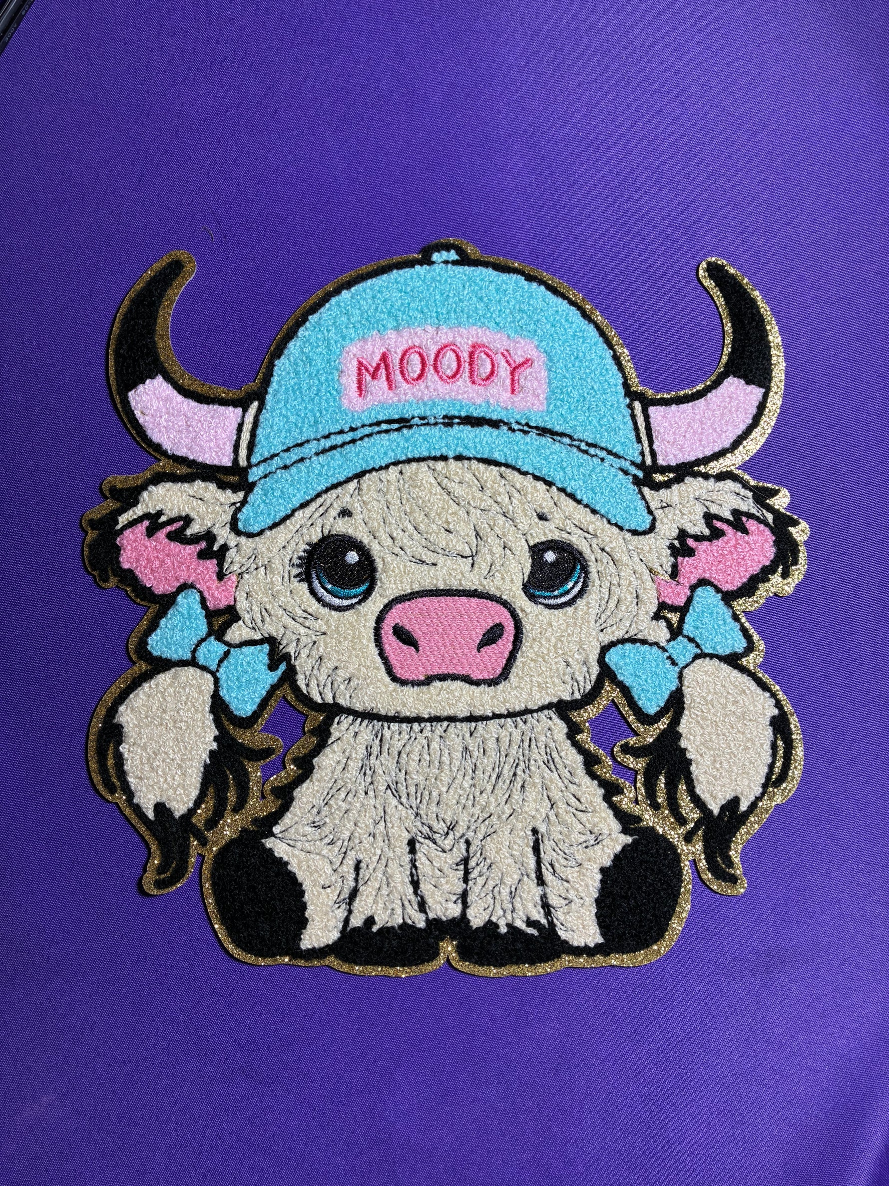 Cow Moody Chenille Patch