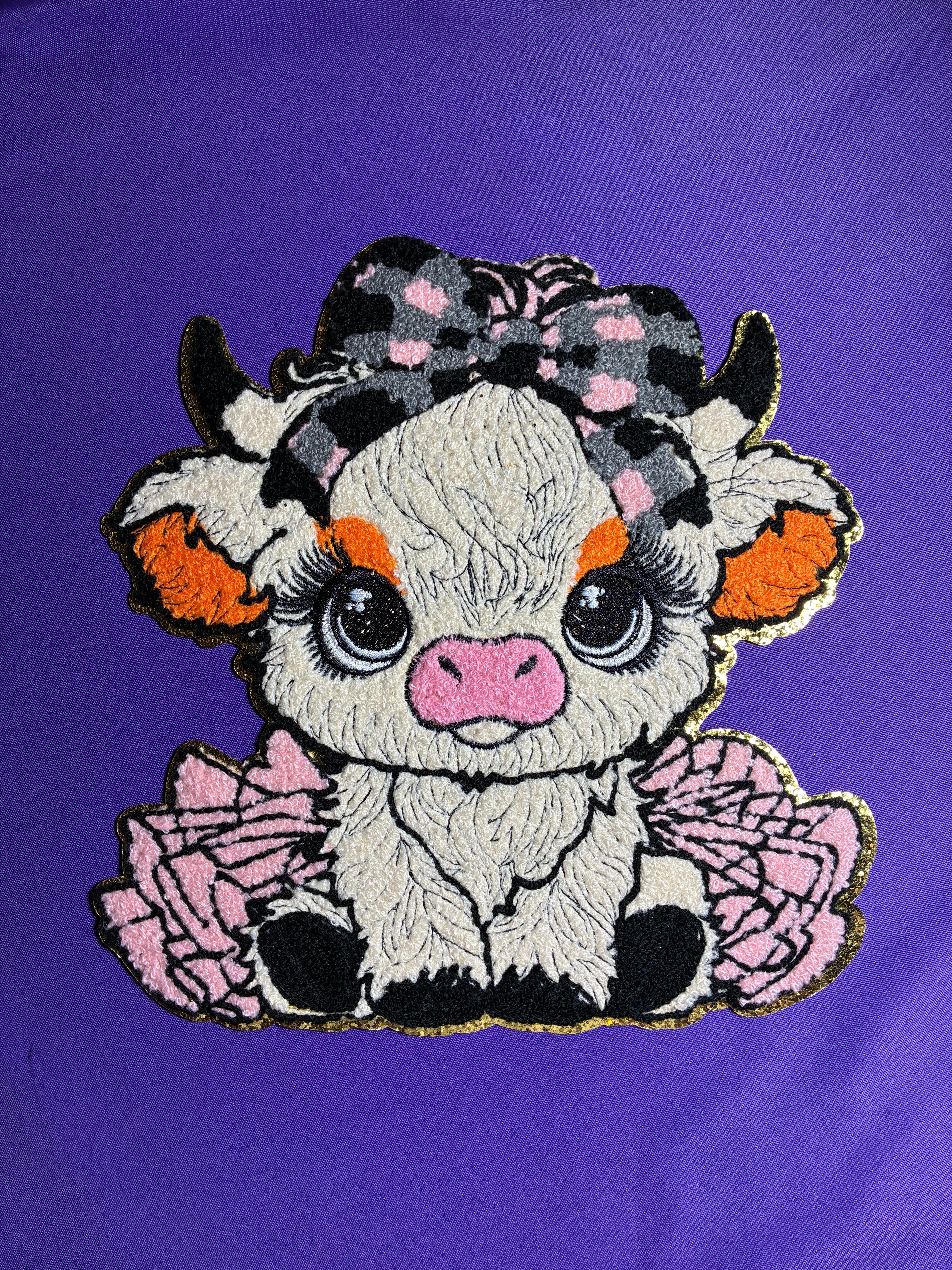 Cow Tutu Chenille Patch