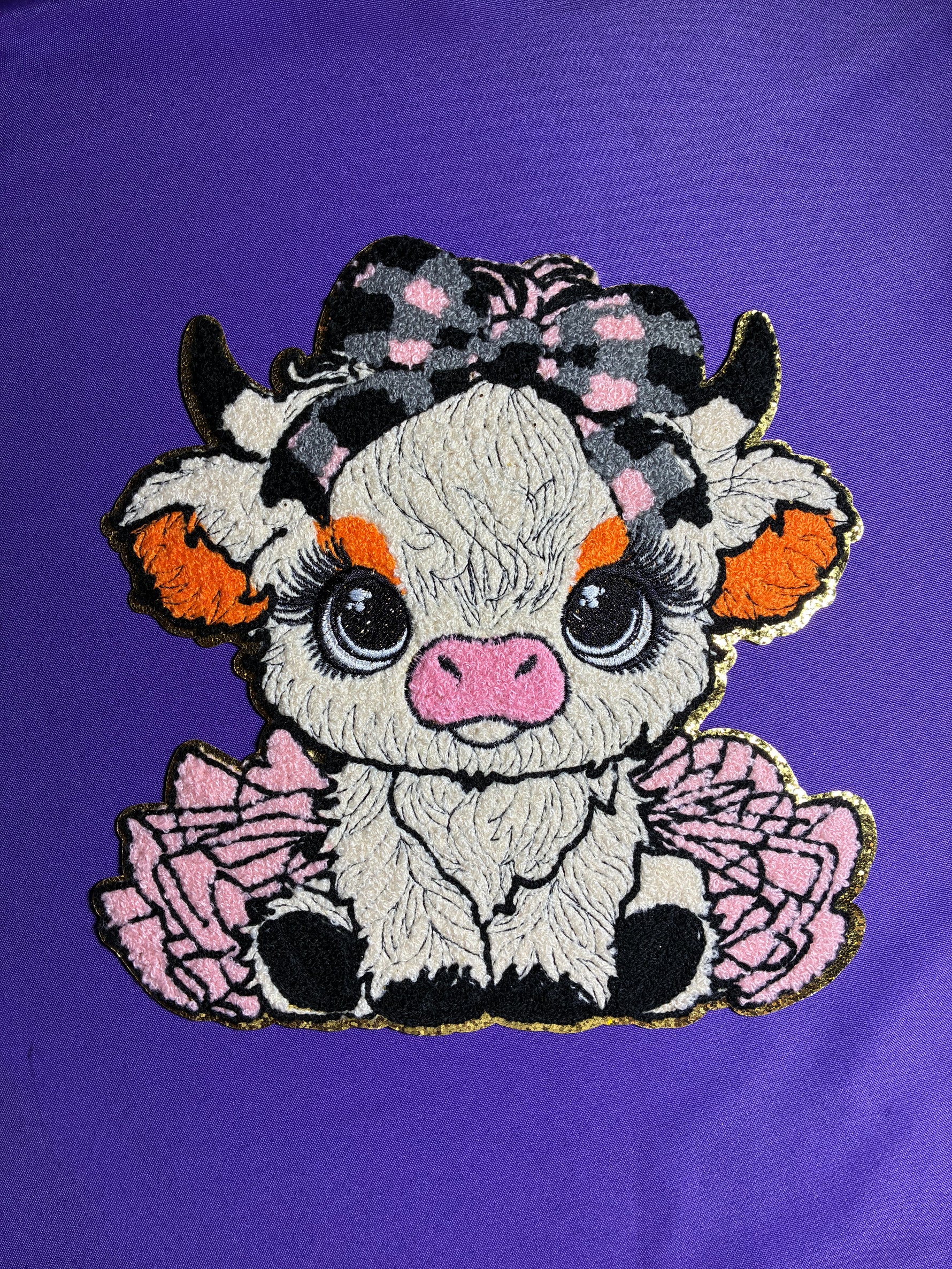 Cow Tutu Chenille Patch