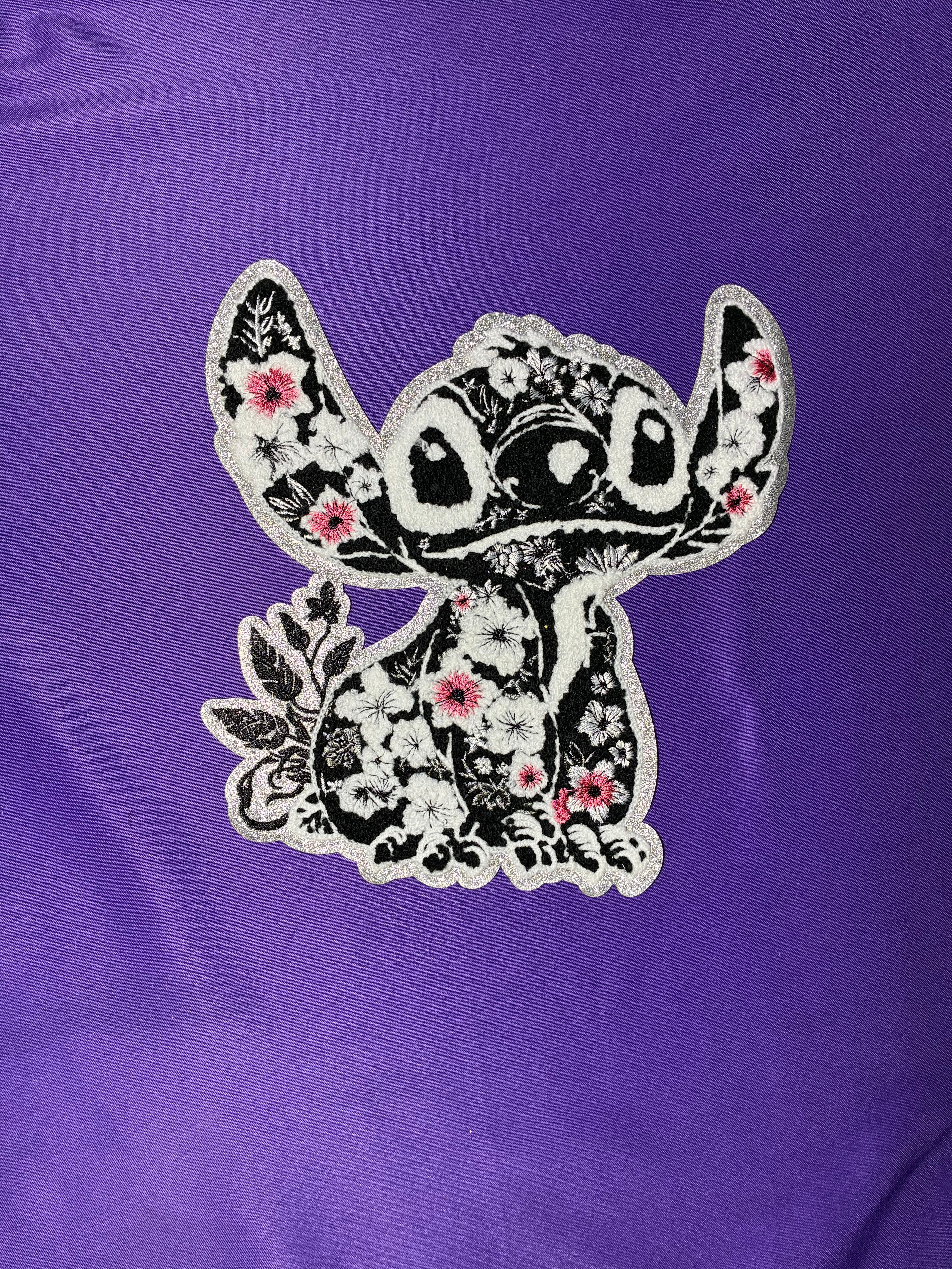 Blue Alien Chenille Patch