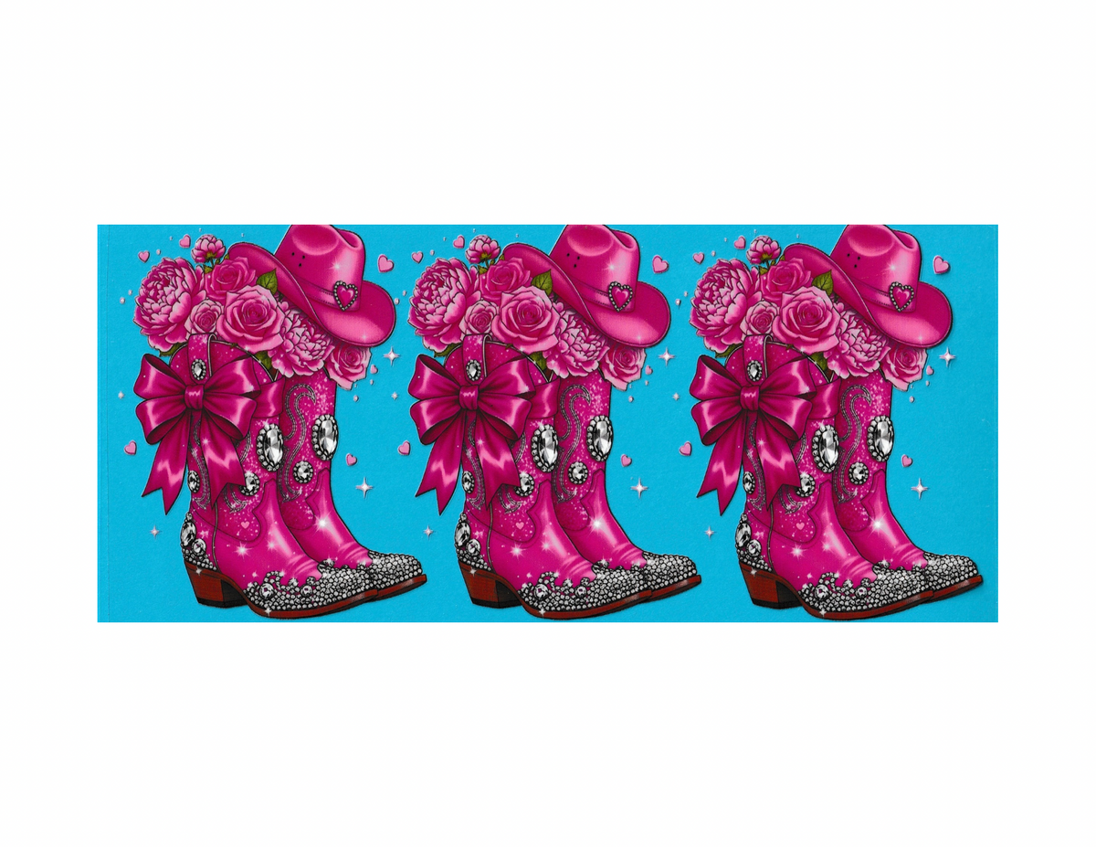16oz Cup Wrap Pink Boots