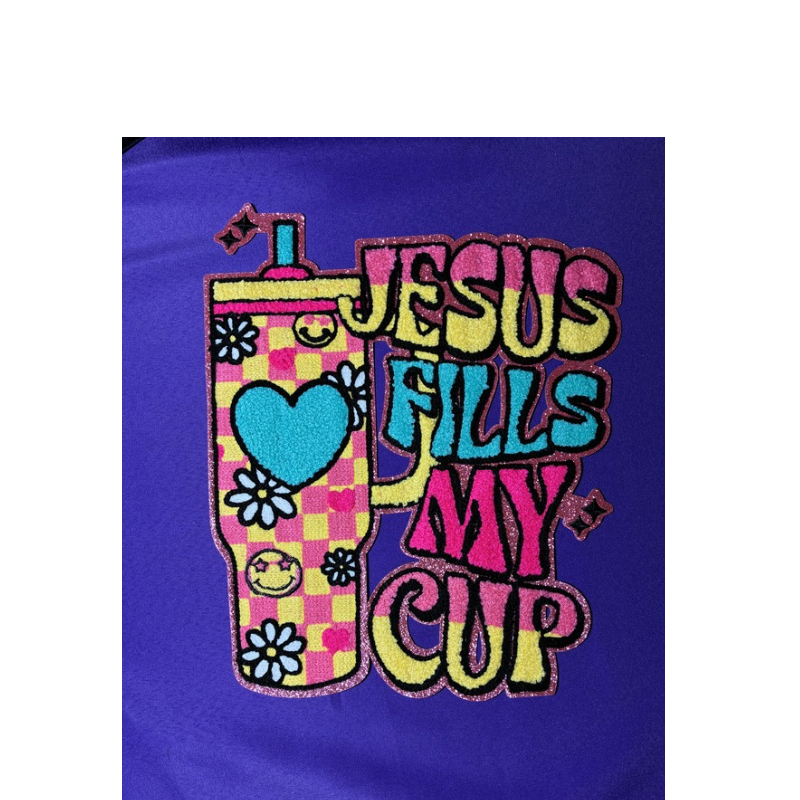 Jesus Fills my Cup Chenille Patch