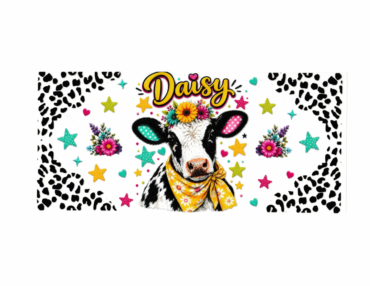 16oz Cup Wrap Daisy Cow