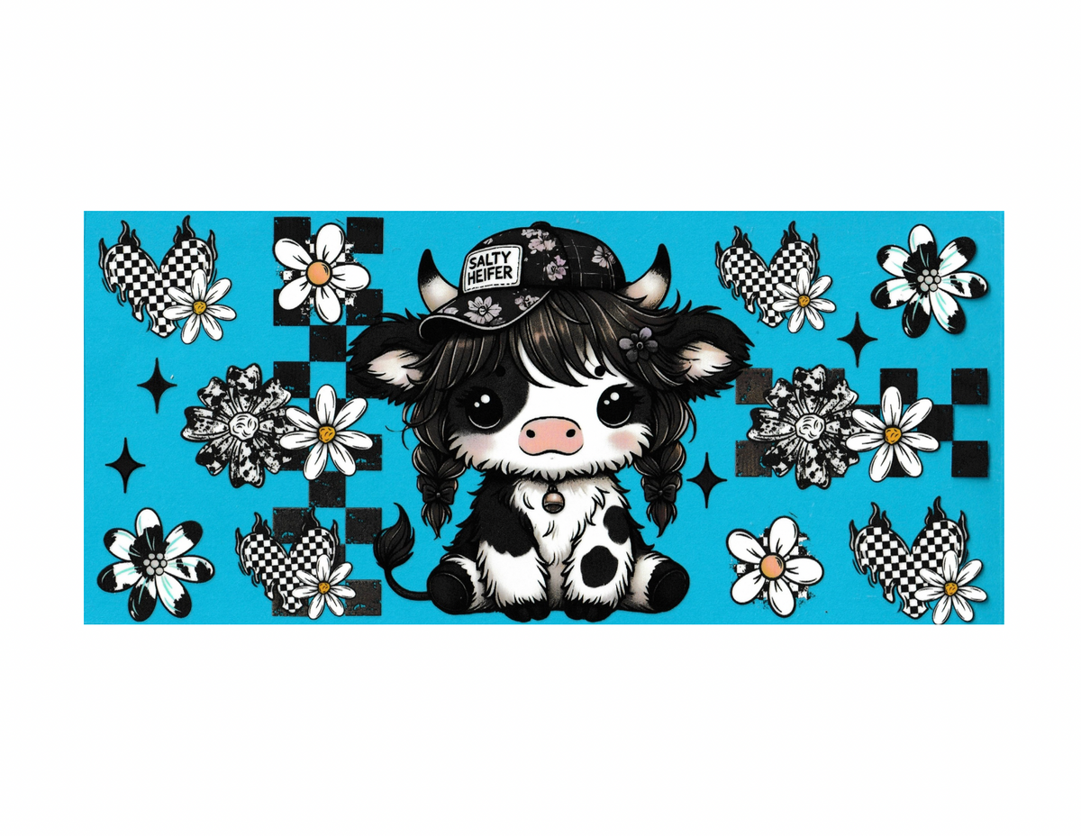 16oz Cup Wrap Salty Heifer Cow