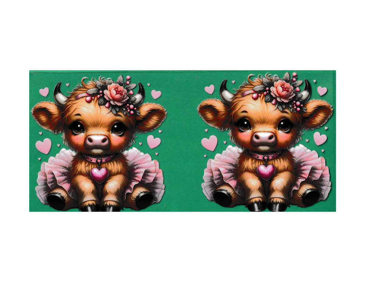 16oz Cup Wrap Pink Tutu Cow
