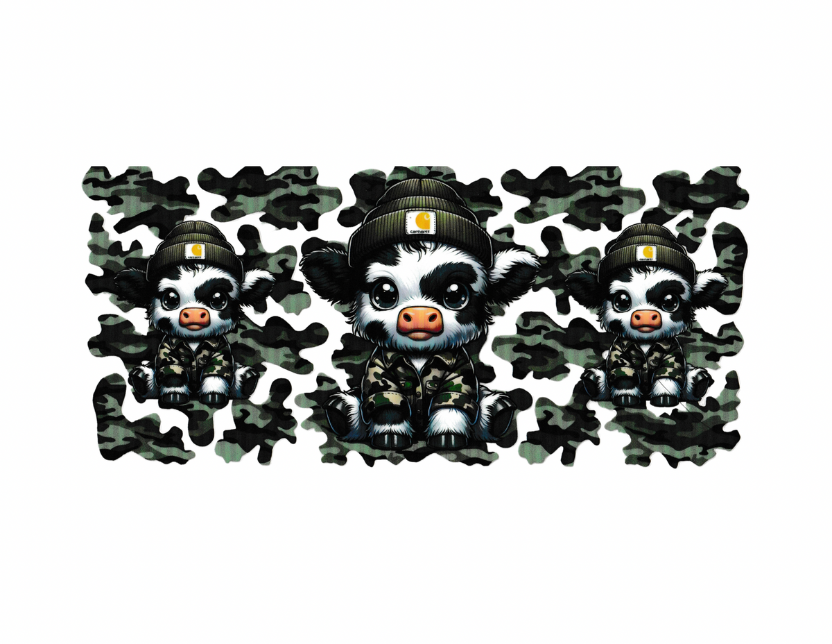 16oz Cup Wrap Camo Cow