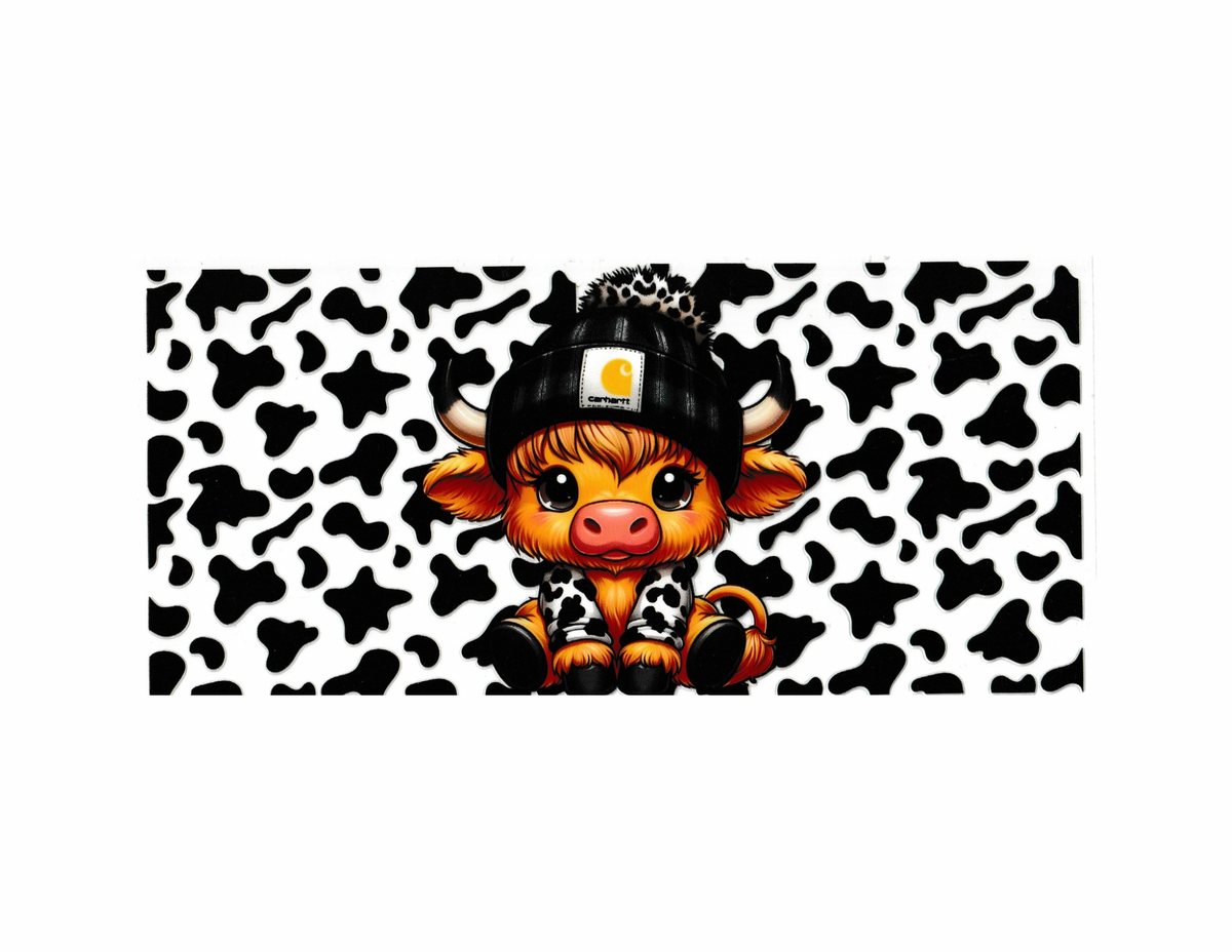 16oz Cup Wrap Cow and Cow Print