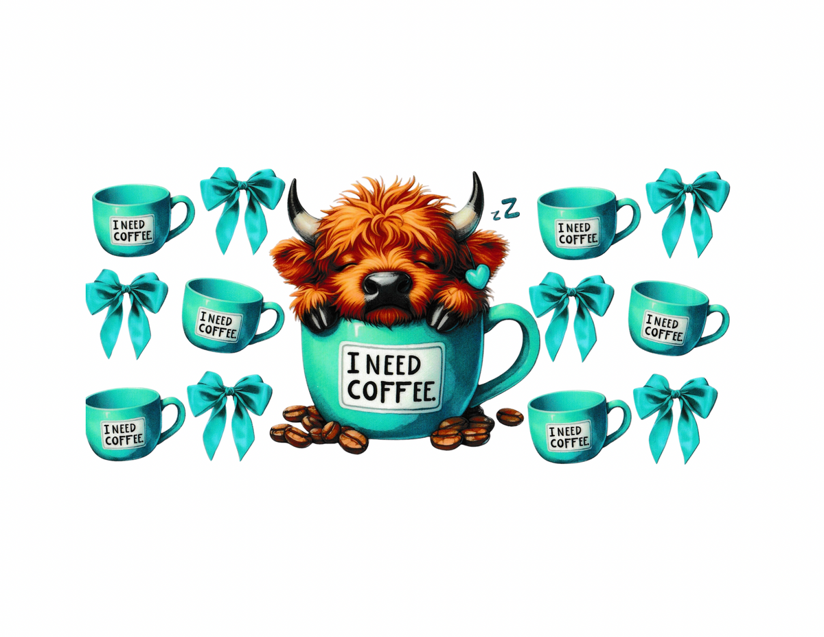 16oz Cup Wrap I Need coffee