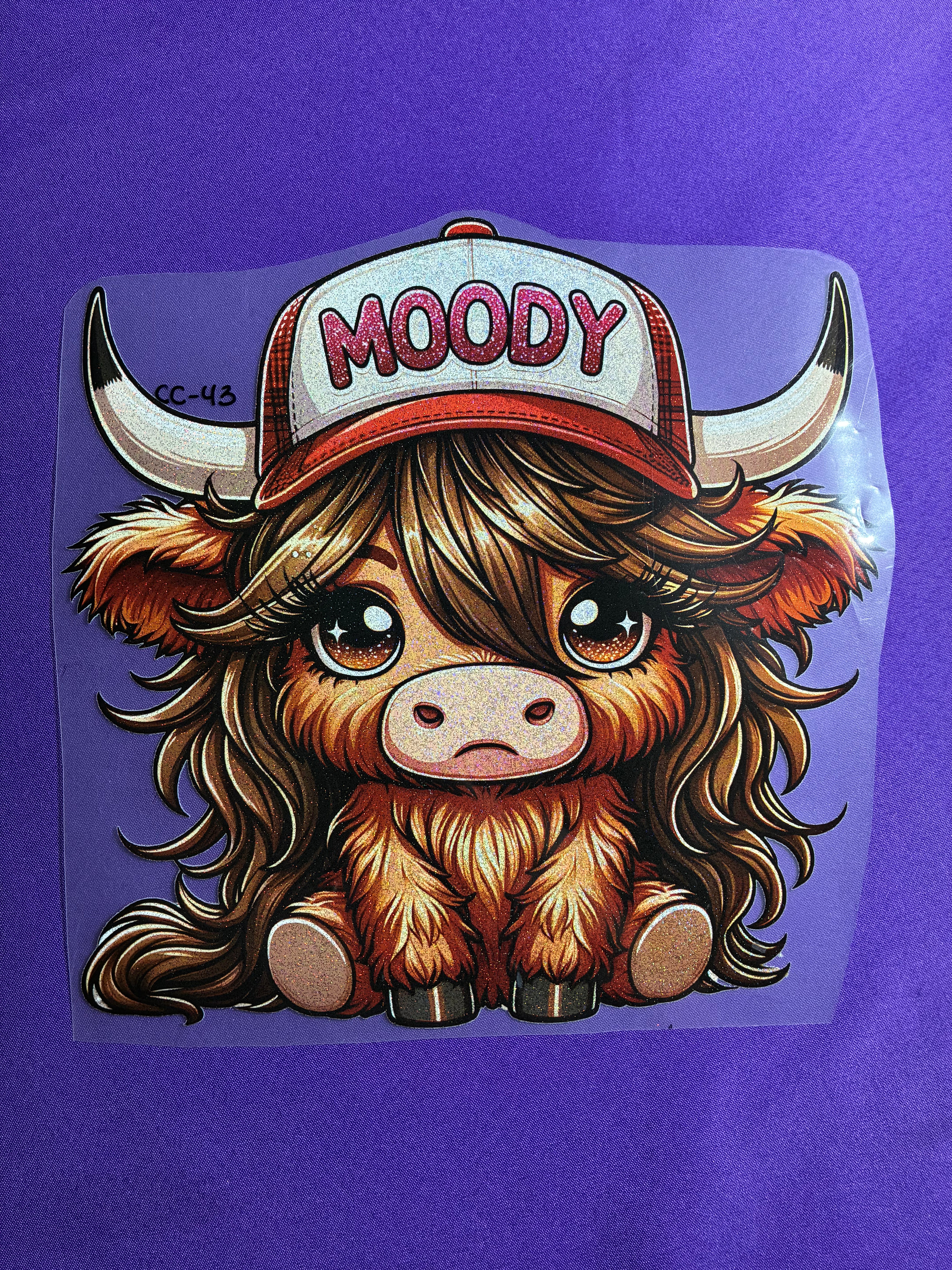 Moody Glitter Cow