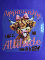 Apparently I have an Attitude Glitter Cow