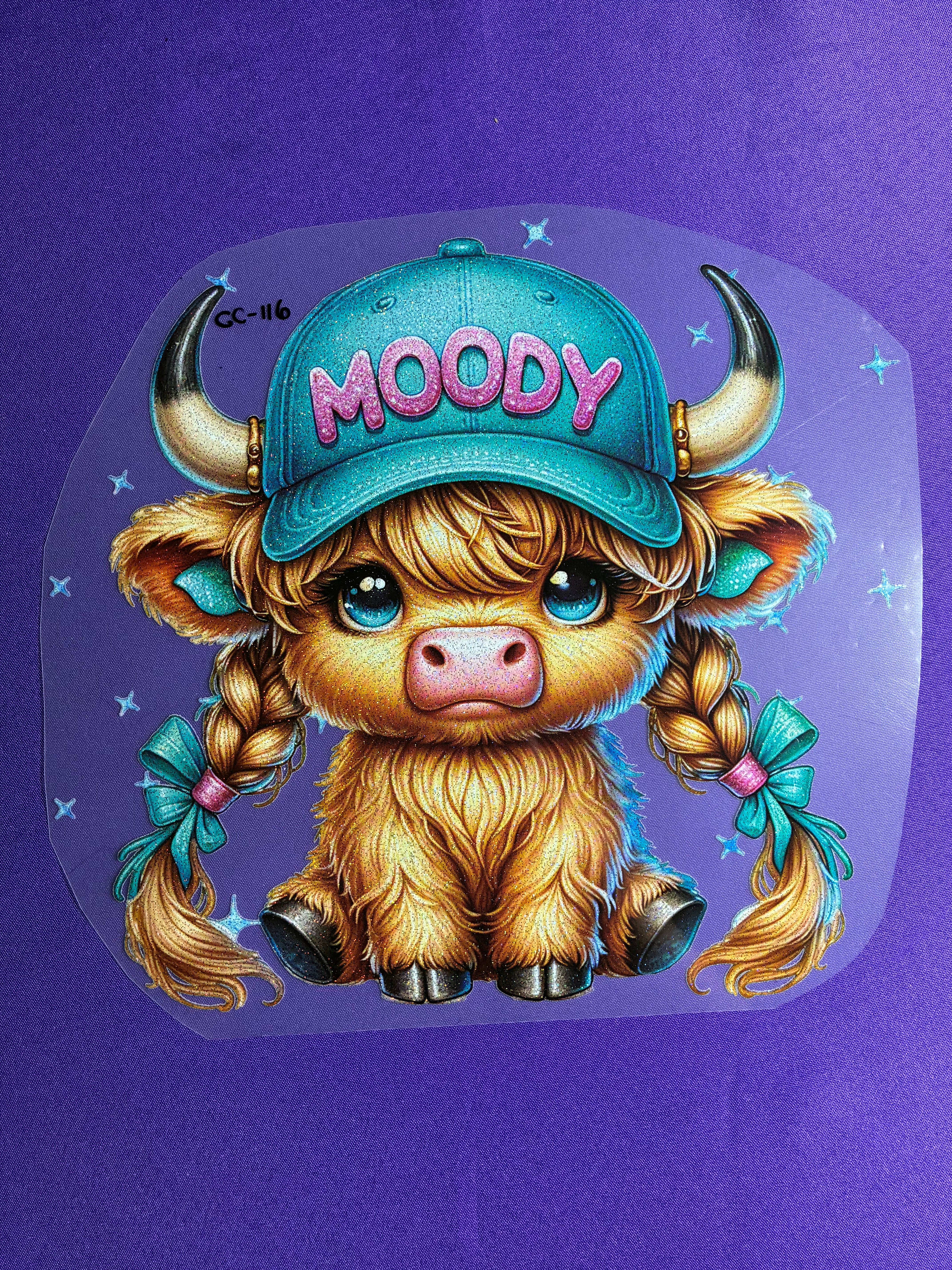 Moody Cow with Braids