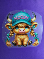 Moody Cow with Braids