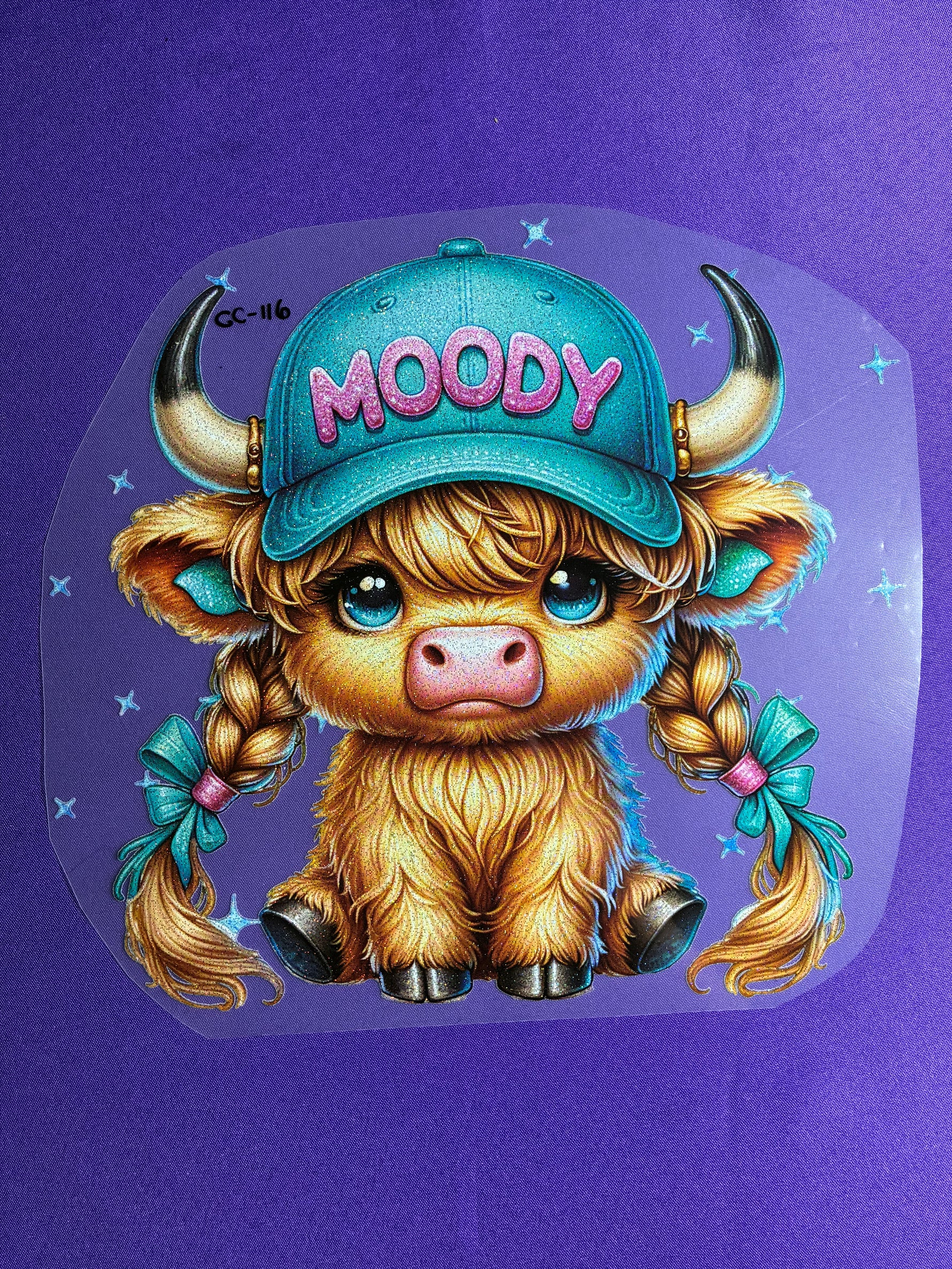Moody Cow with Braids