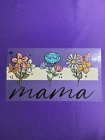 Mama with Flowers Glitter