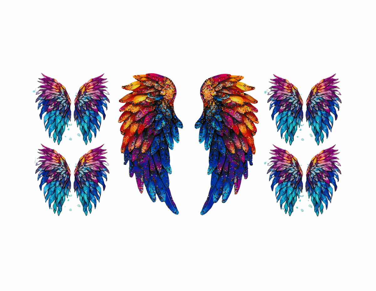 16oz Cup Wrap Angel Wings