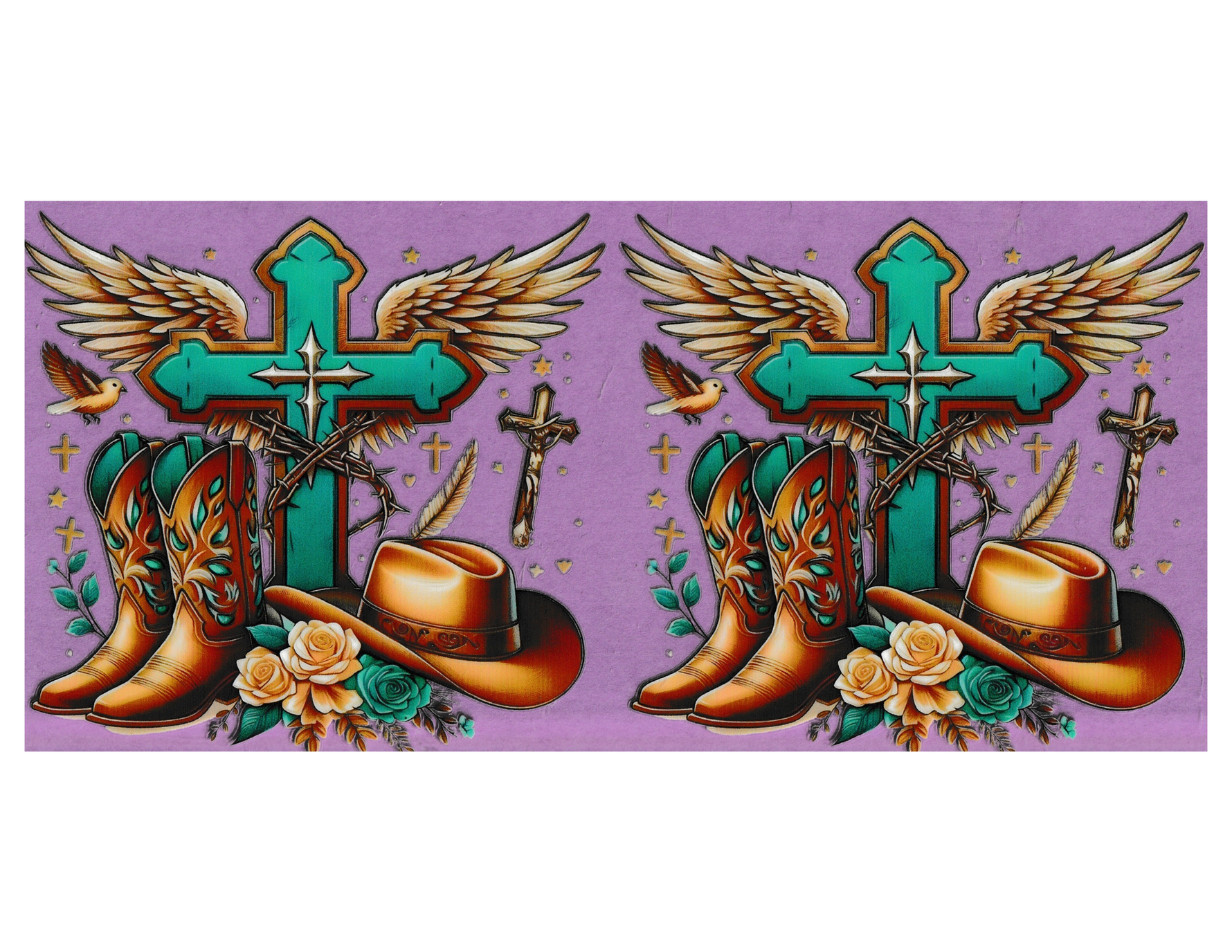 16oz Cup Wrap Cowboy Boots