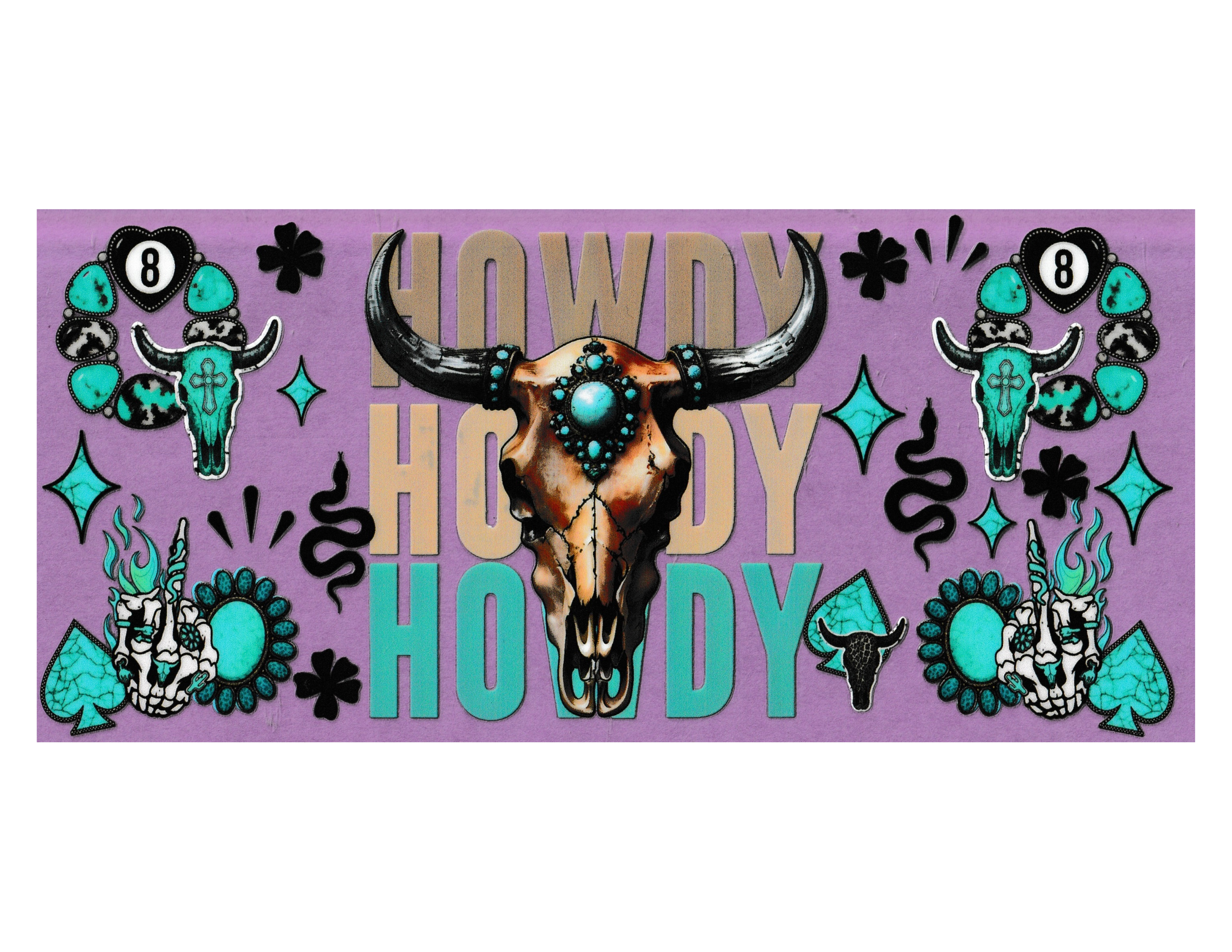16oz Cup Wrap Howdy