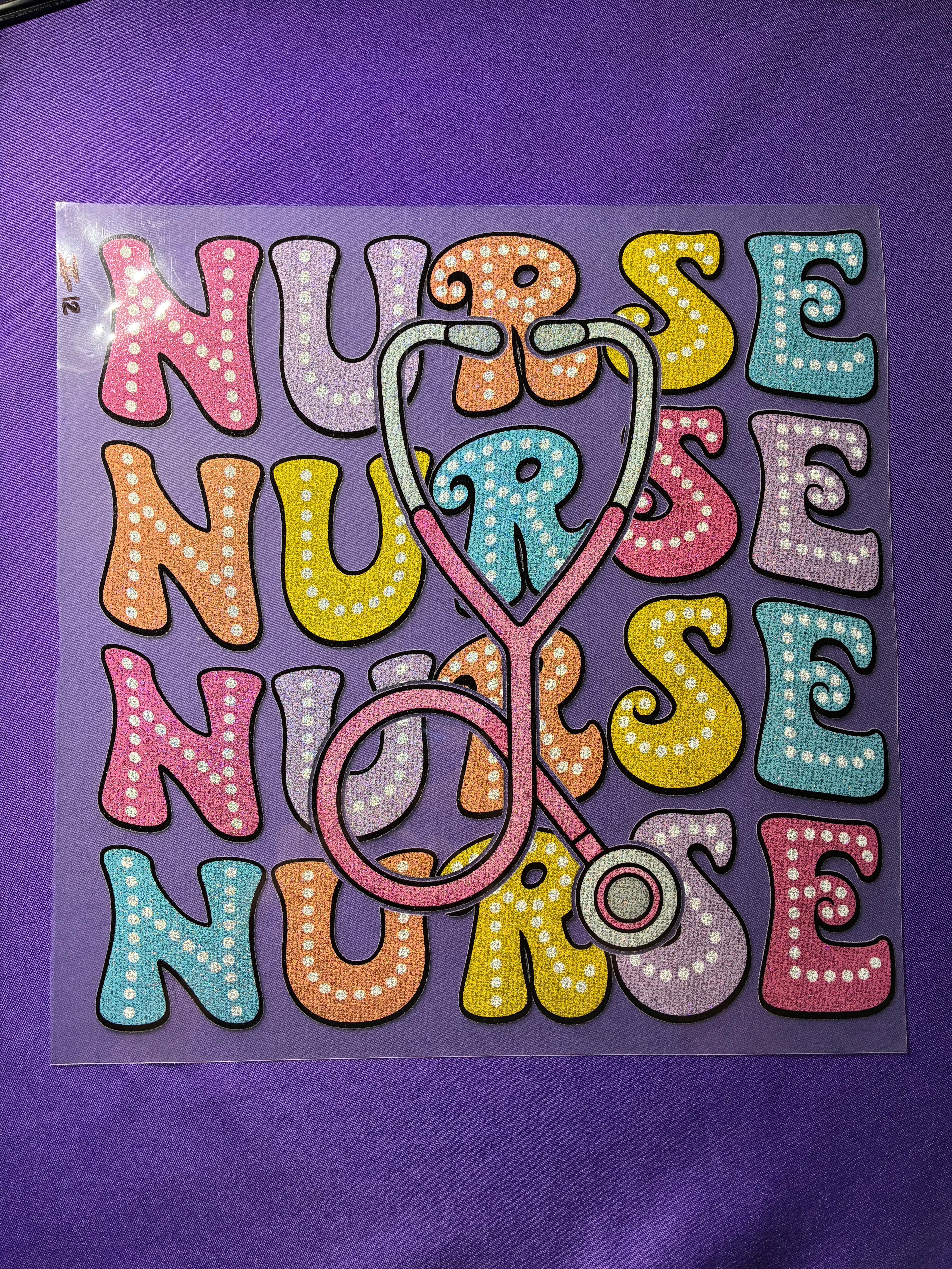 Nurse Stacked Glitter