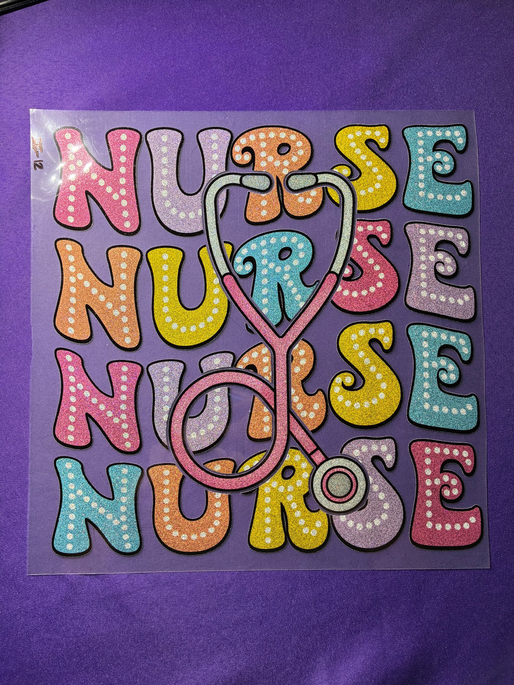 Nurse Stacked Glitter